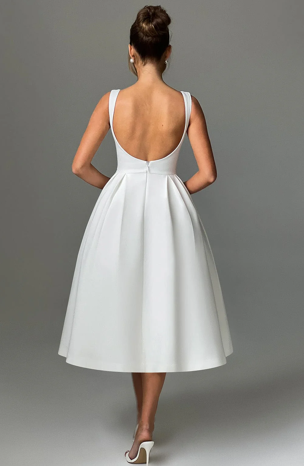 Clarabella Midi Dress - Ivory - Image 10