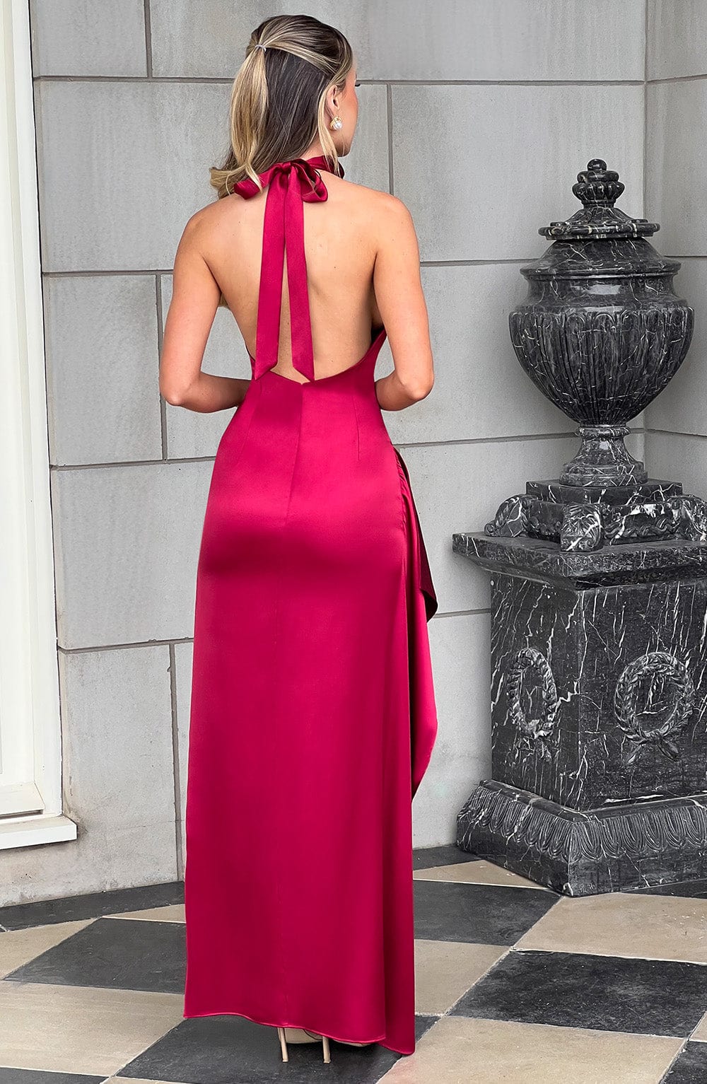 Colette Maxi Dress - Burgundy - Image 2