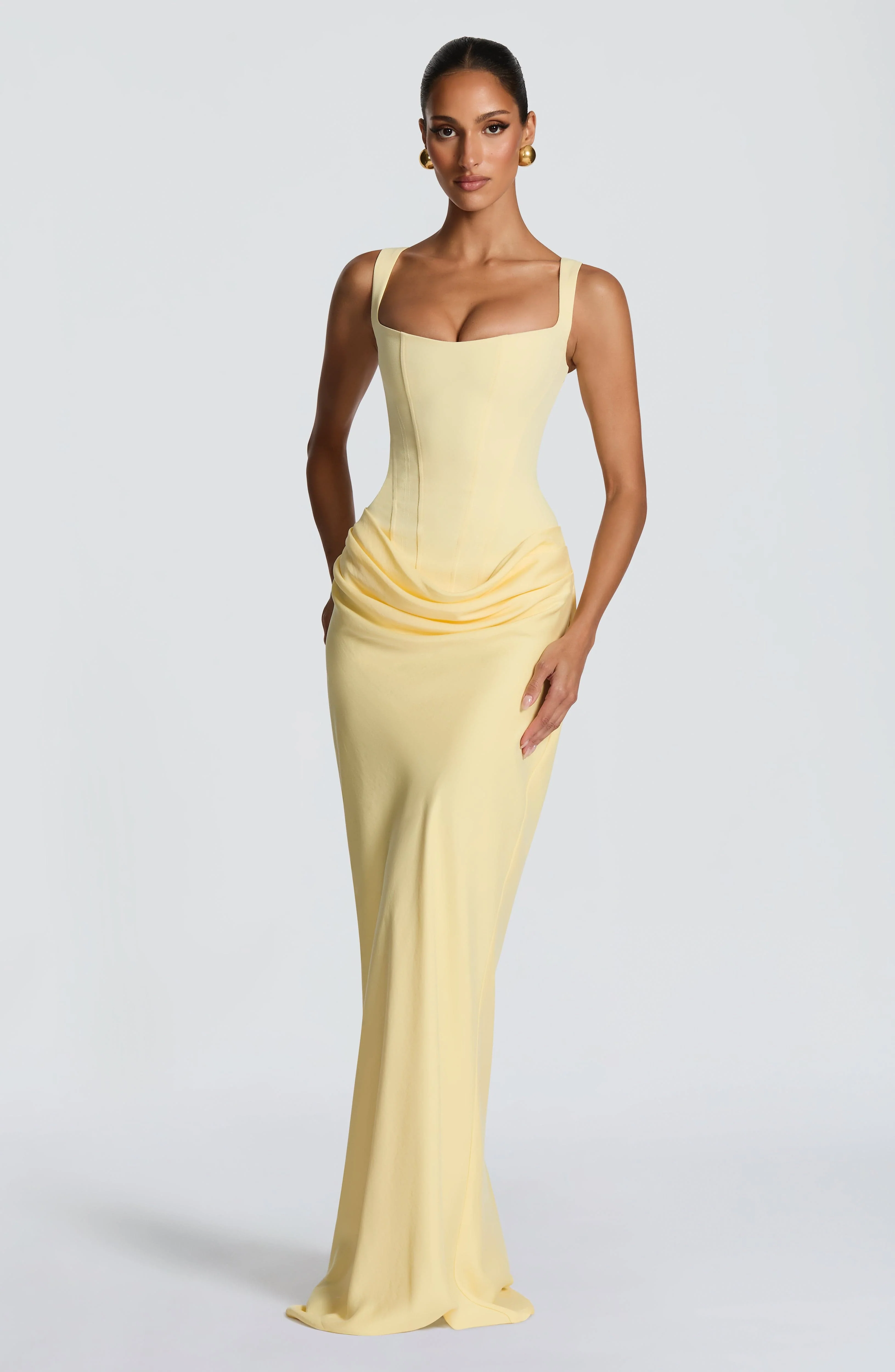 Cornelia Maxi Dress - Lemon - Image 4