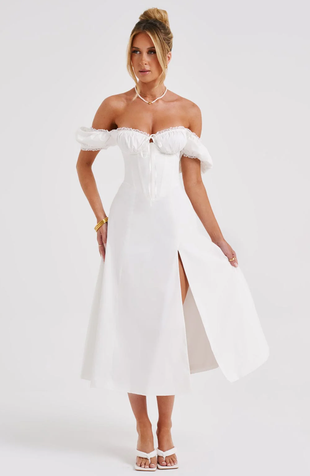 Courtney Midi Dress - Ivory - Image 12