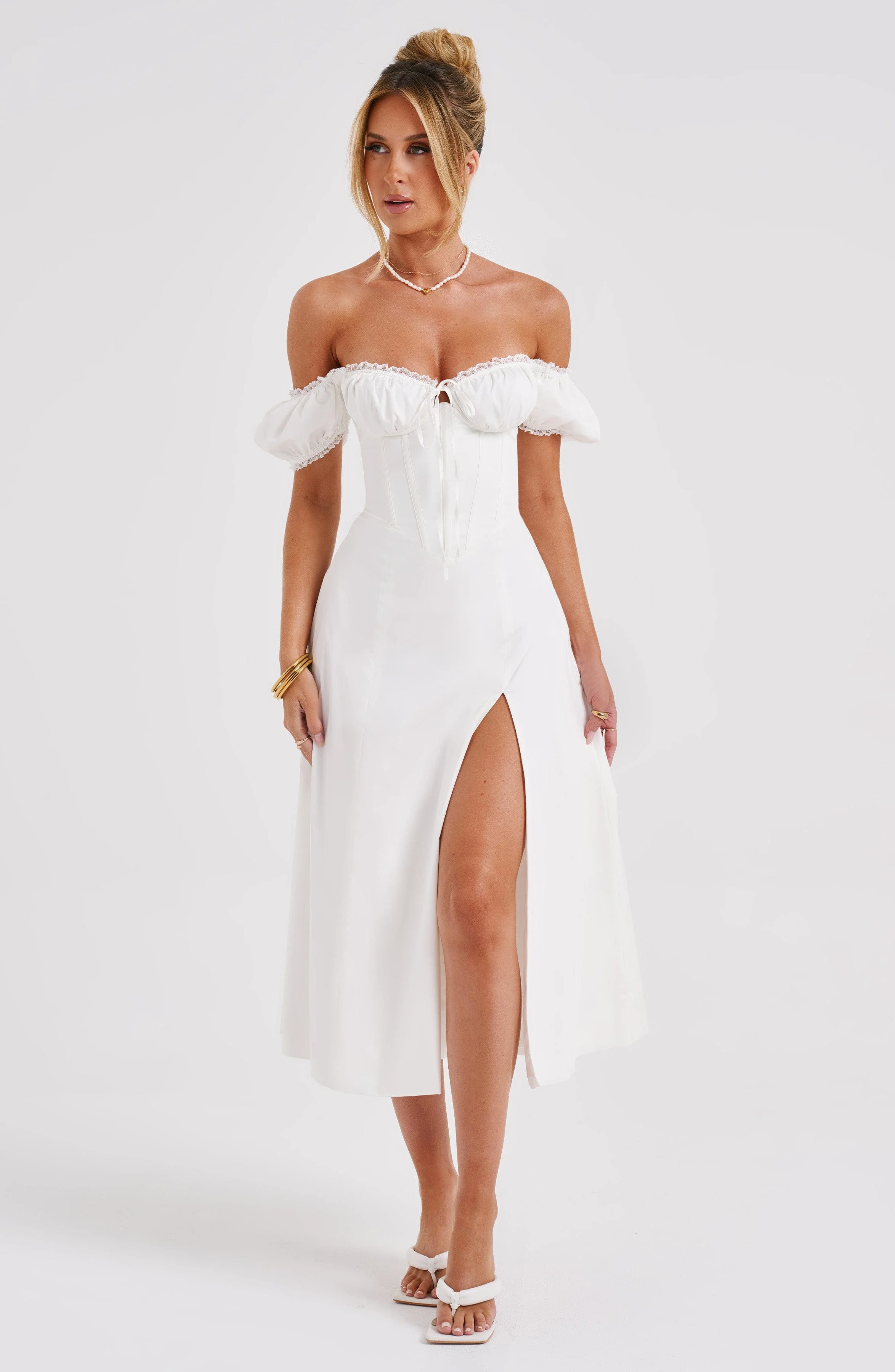 Courtney Midi Dress - Ivory - Image 6