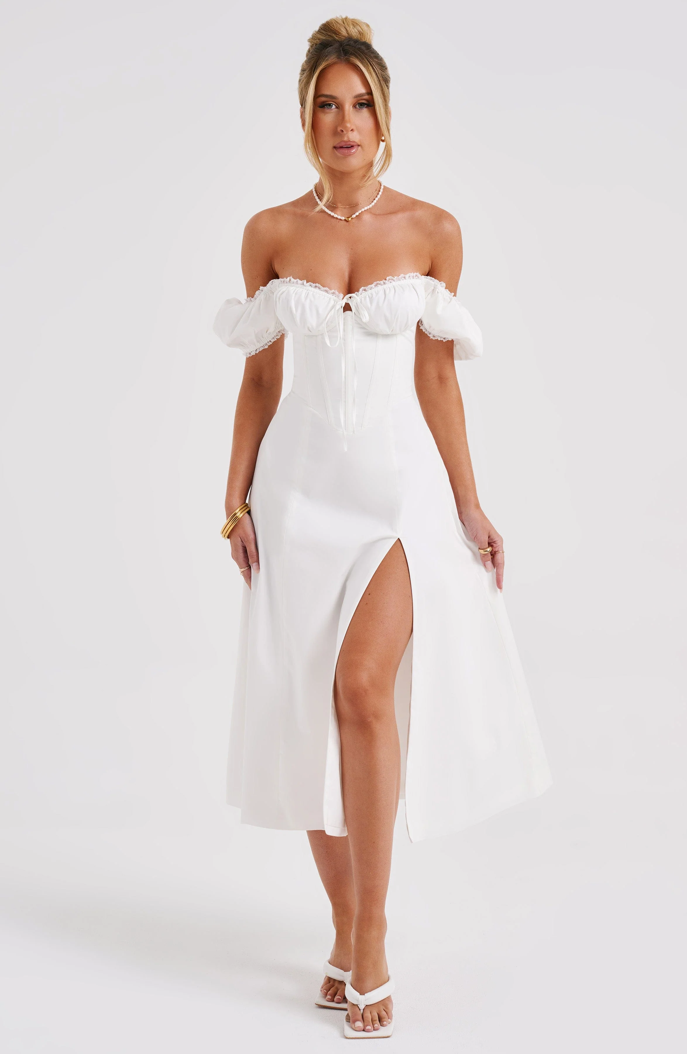 Courtney Midi Dress - Ivory - Image 7