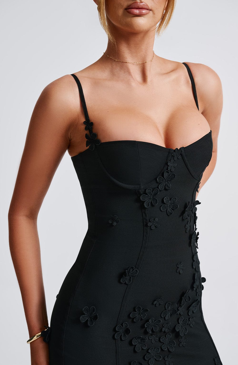 Dalary Maxi Dress - Black Lined - Image 6