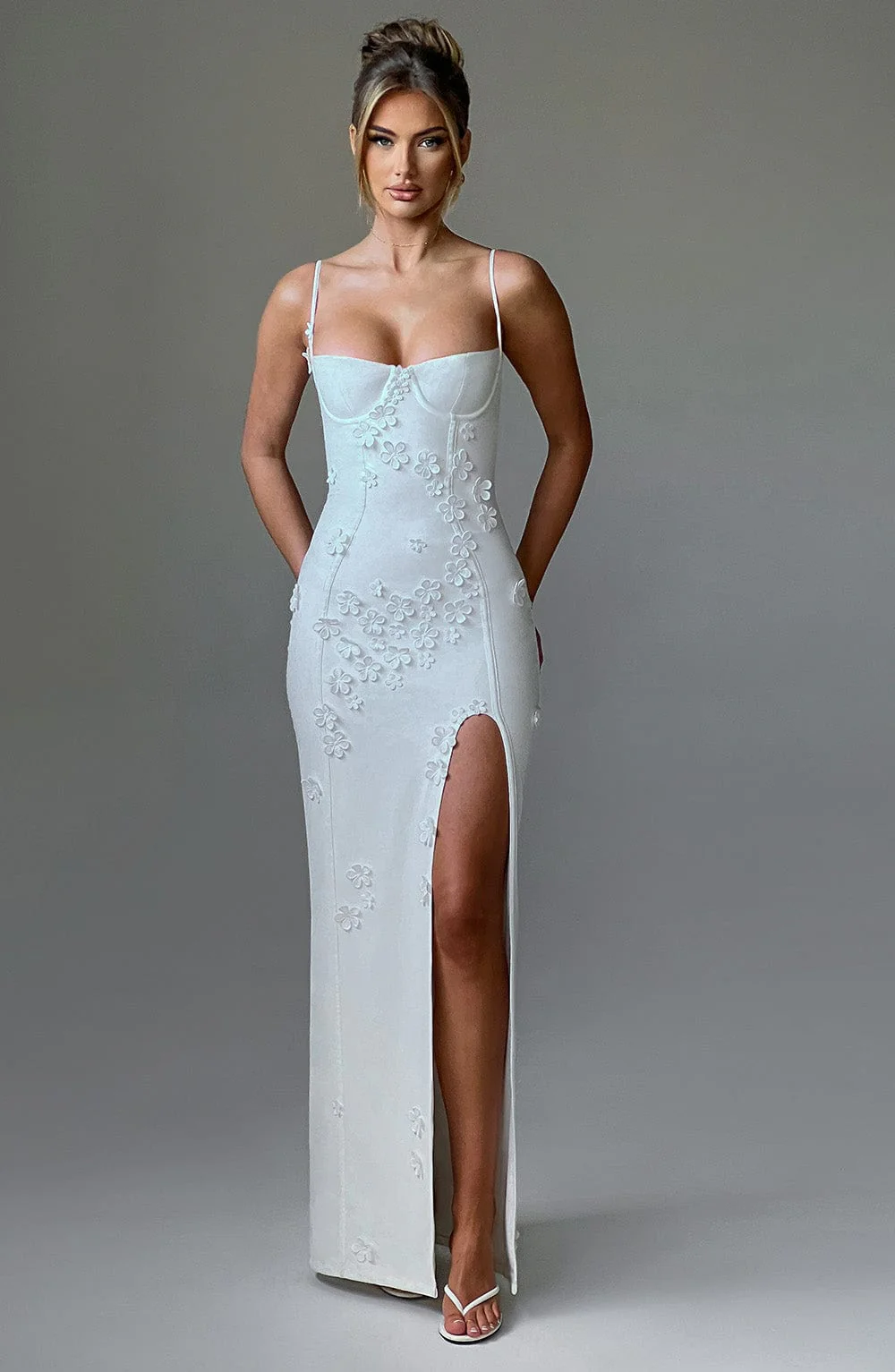 Dalary Maxi Dress - Ivory Lined - Image 12