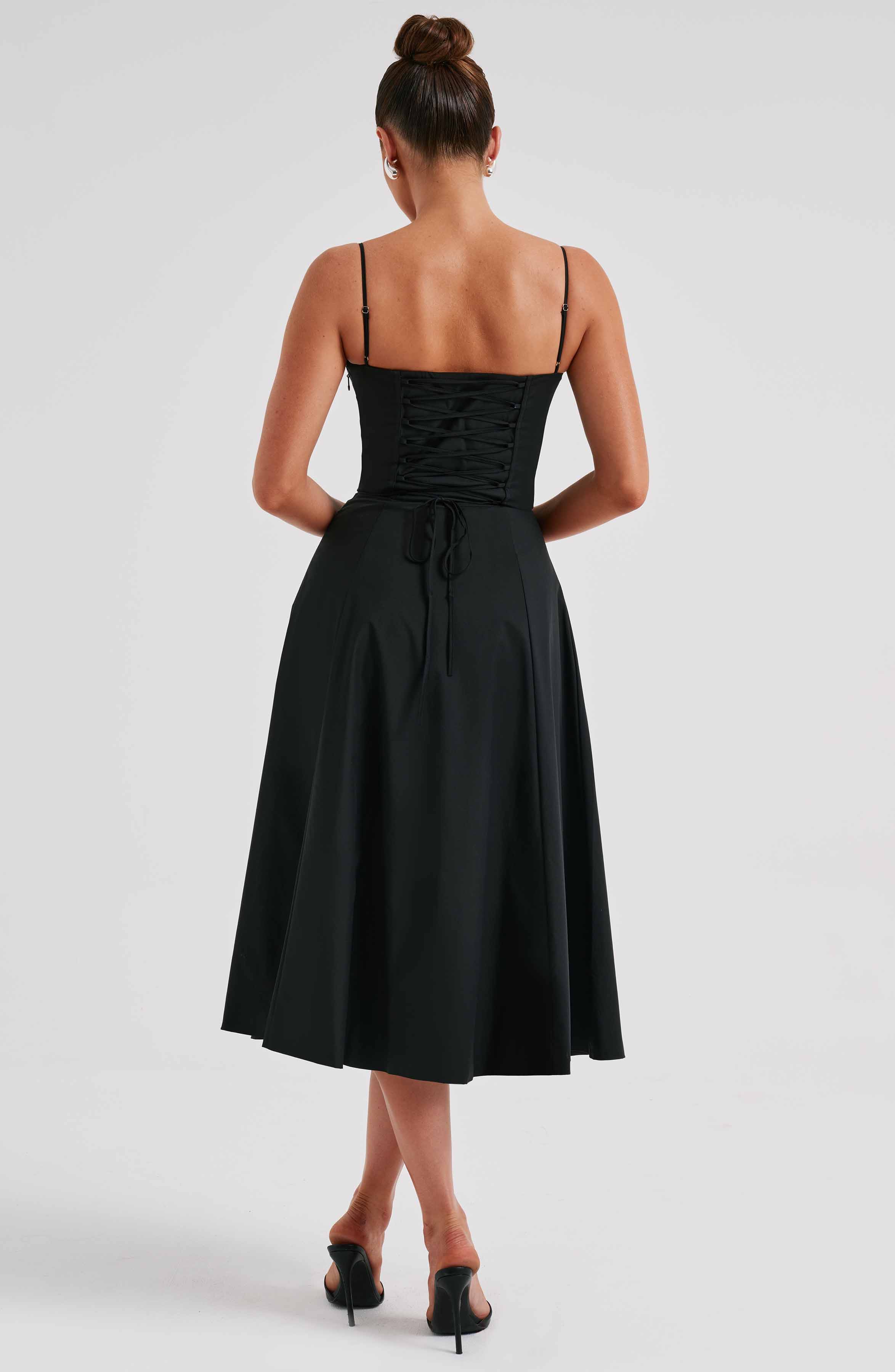 Deanna Midi Dress - Black - Image 11