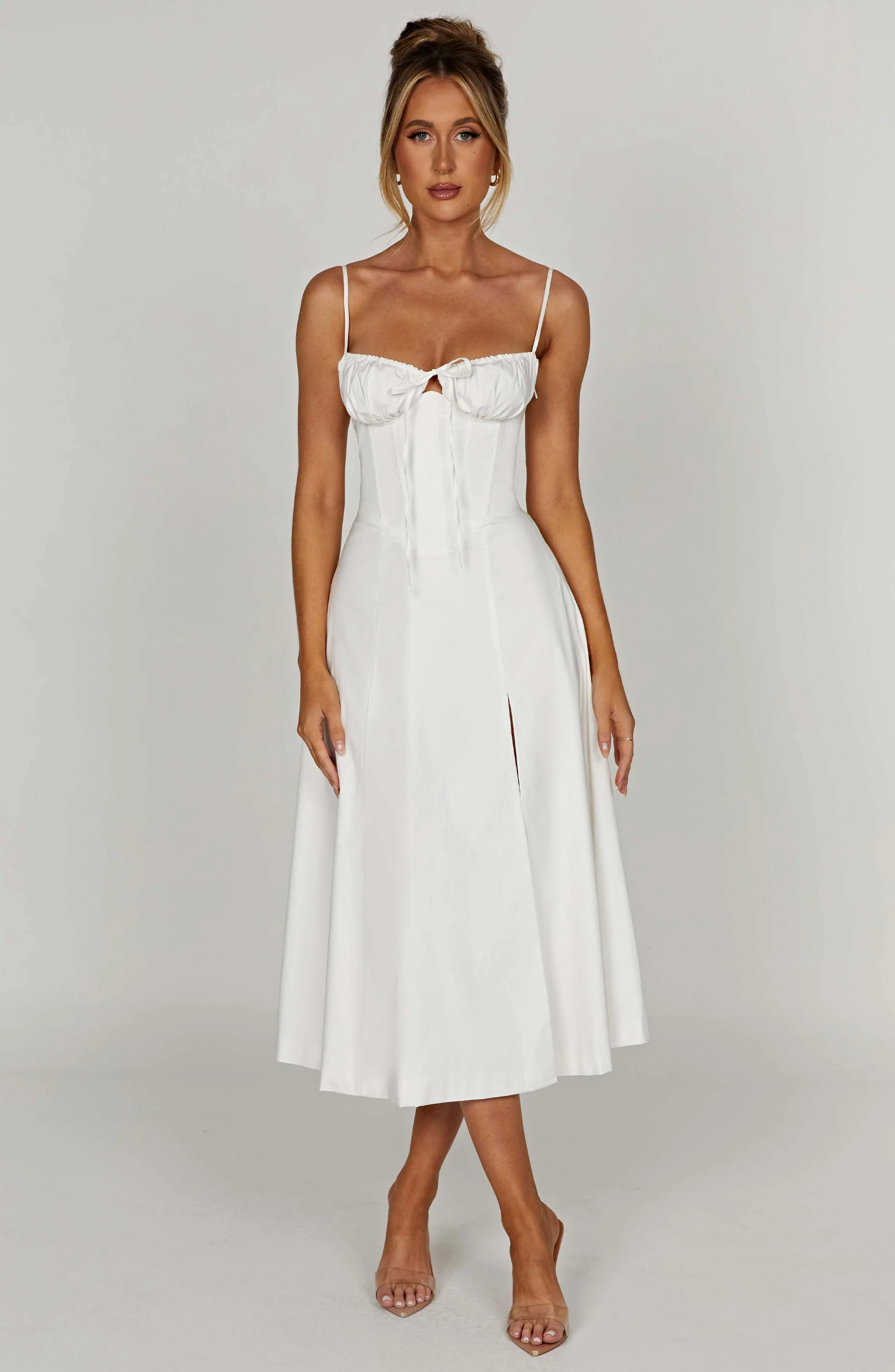 Deanna Midi Dress - Ivory - Image 11