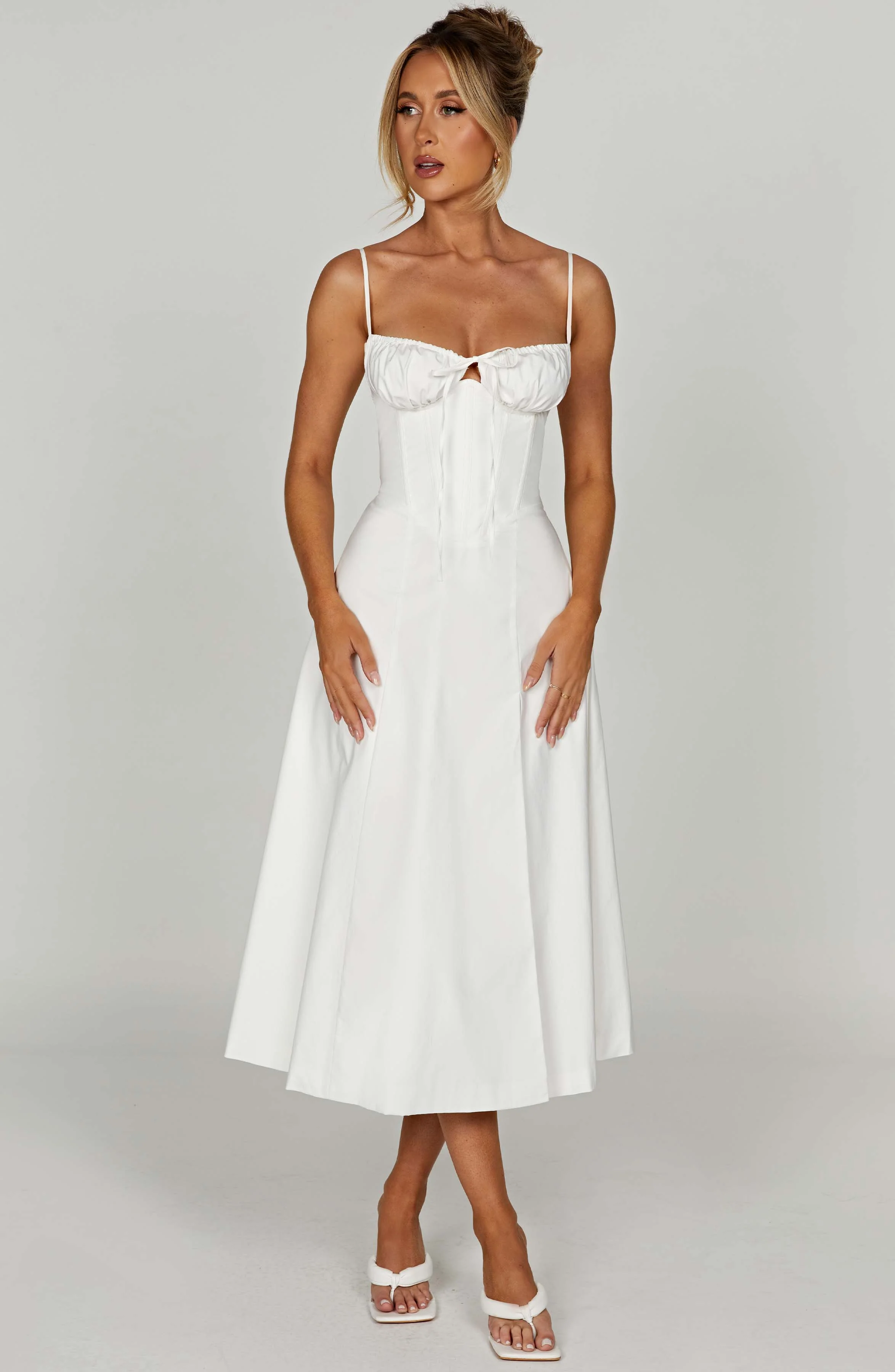 Deanna Midi Dress - Ivory - Image 12