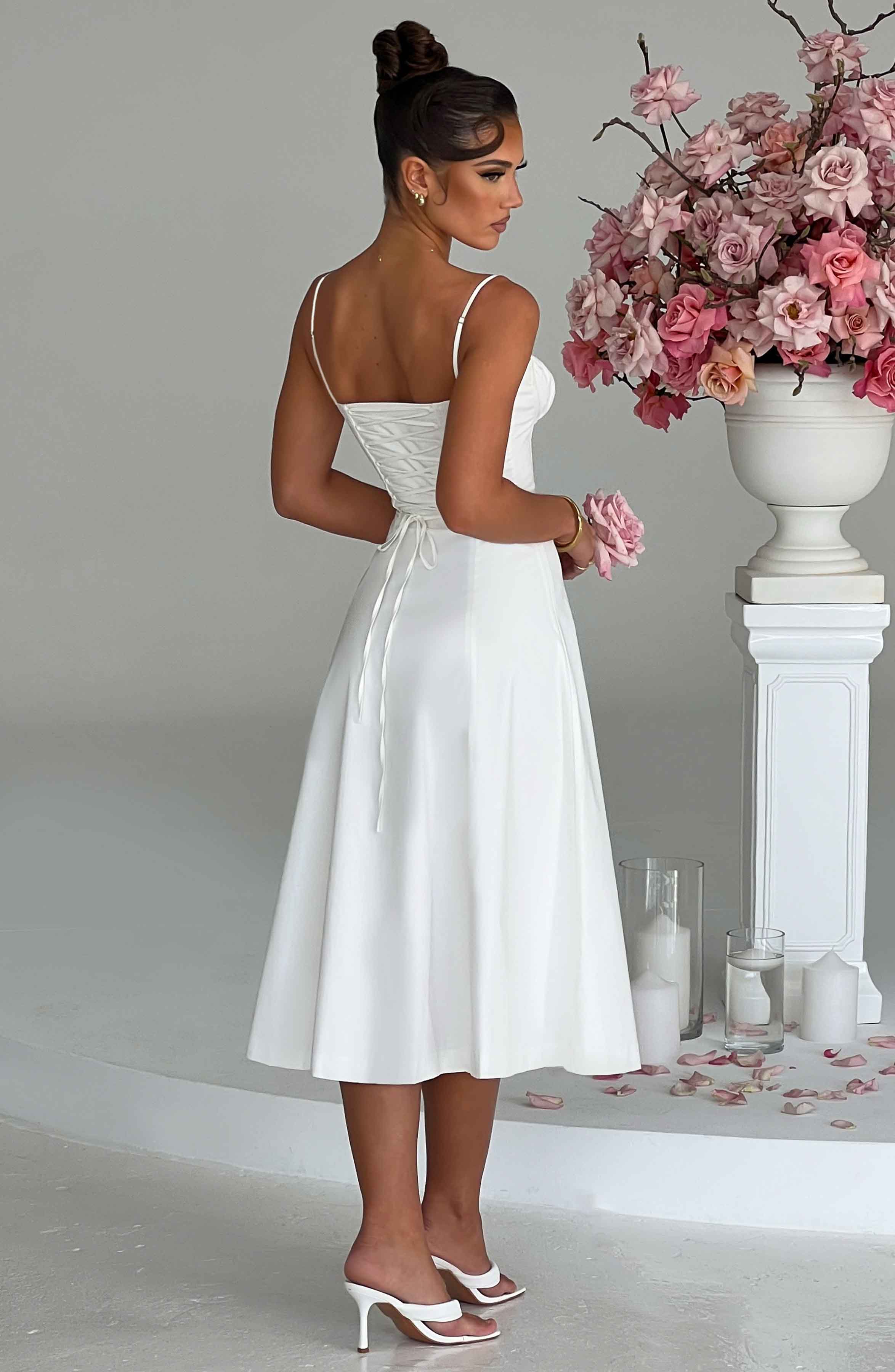 Deanna Midi Dress - Ivory - Image 2