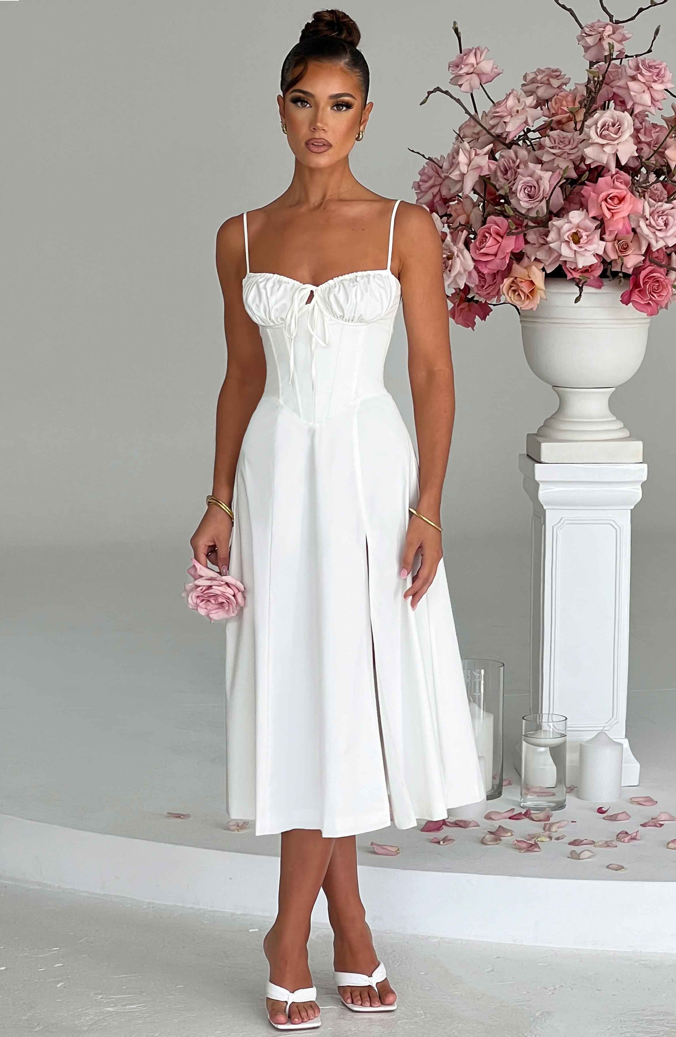 Deanna Midi Dress - Ivory - Image 4