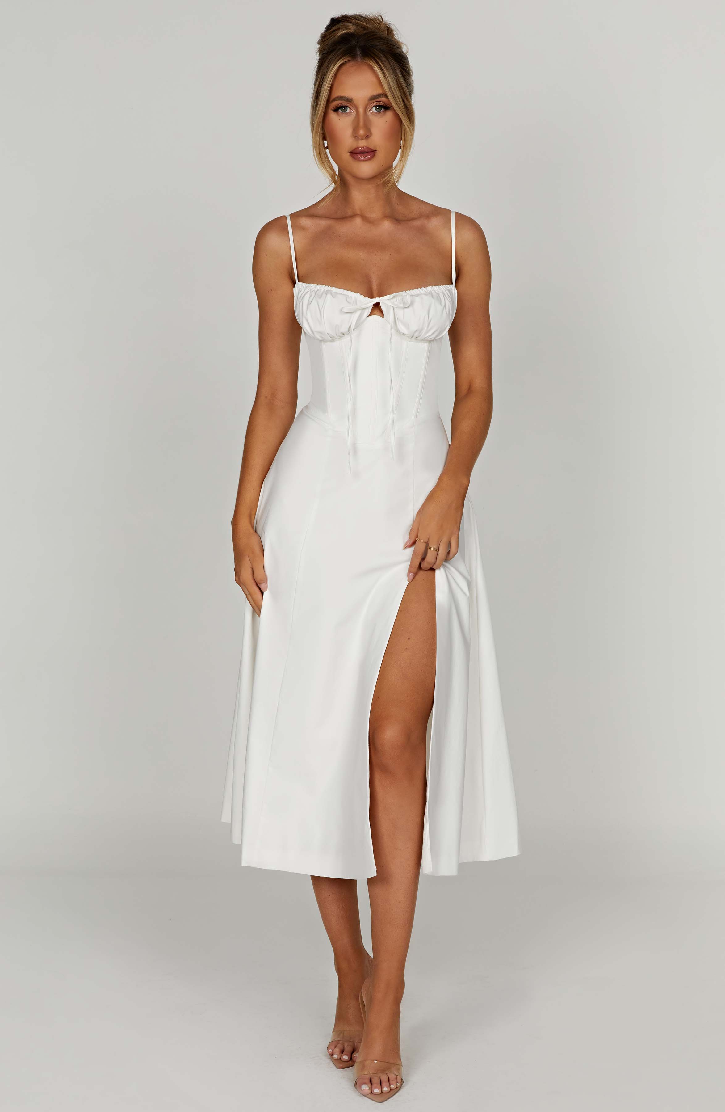 Deanna Midi Dress - Ivory - Image 8
