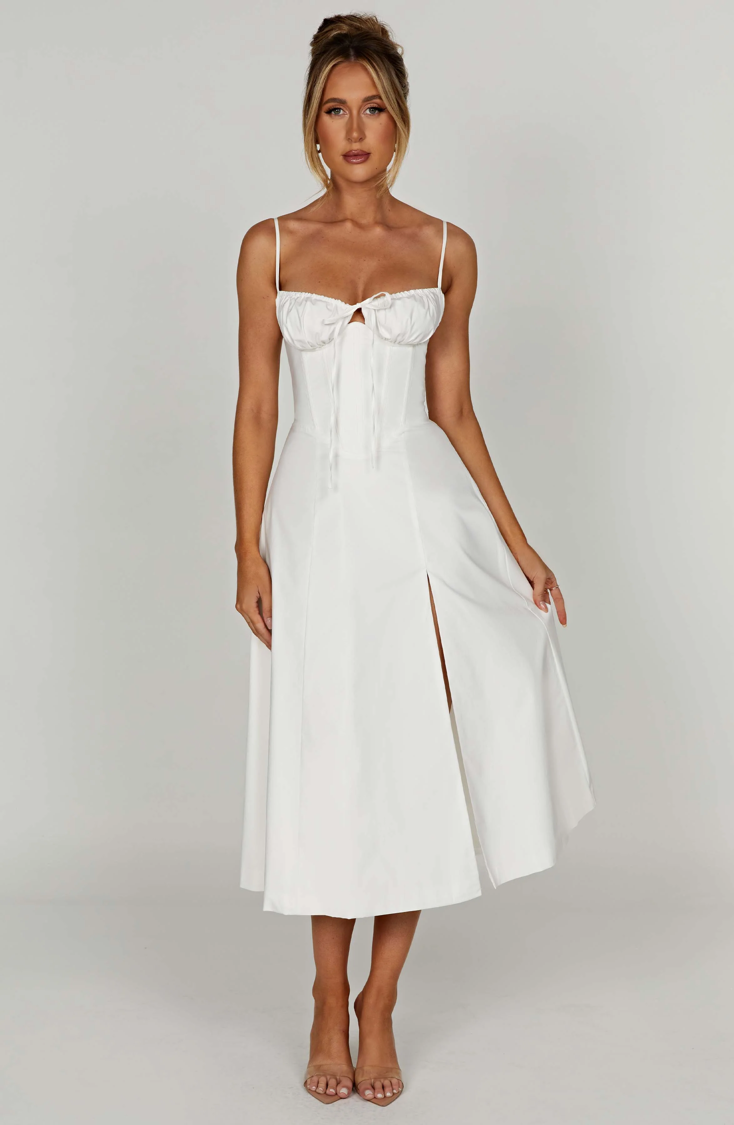 Deanna Midi Dress - Ivory - Image 9