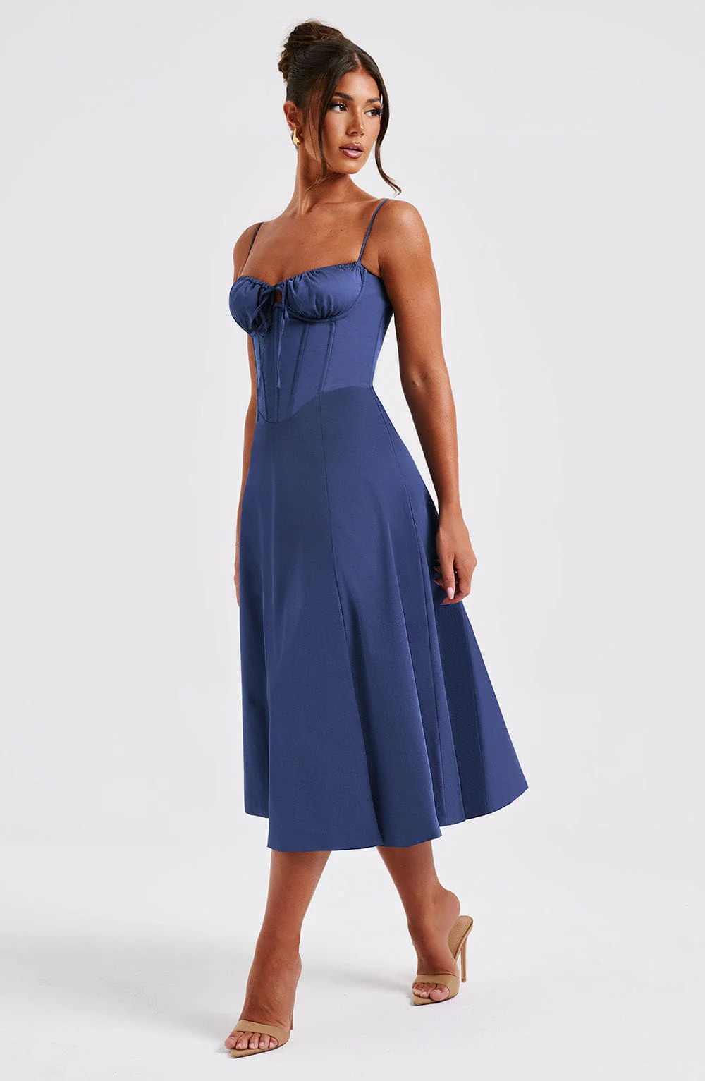 Deanna Midi Dress - Navy - Image 4