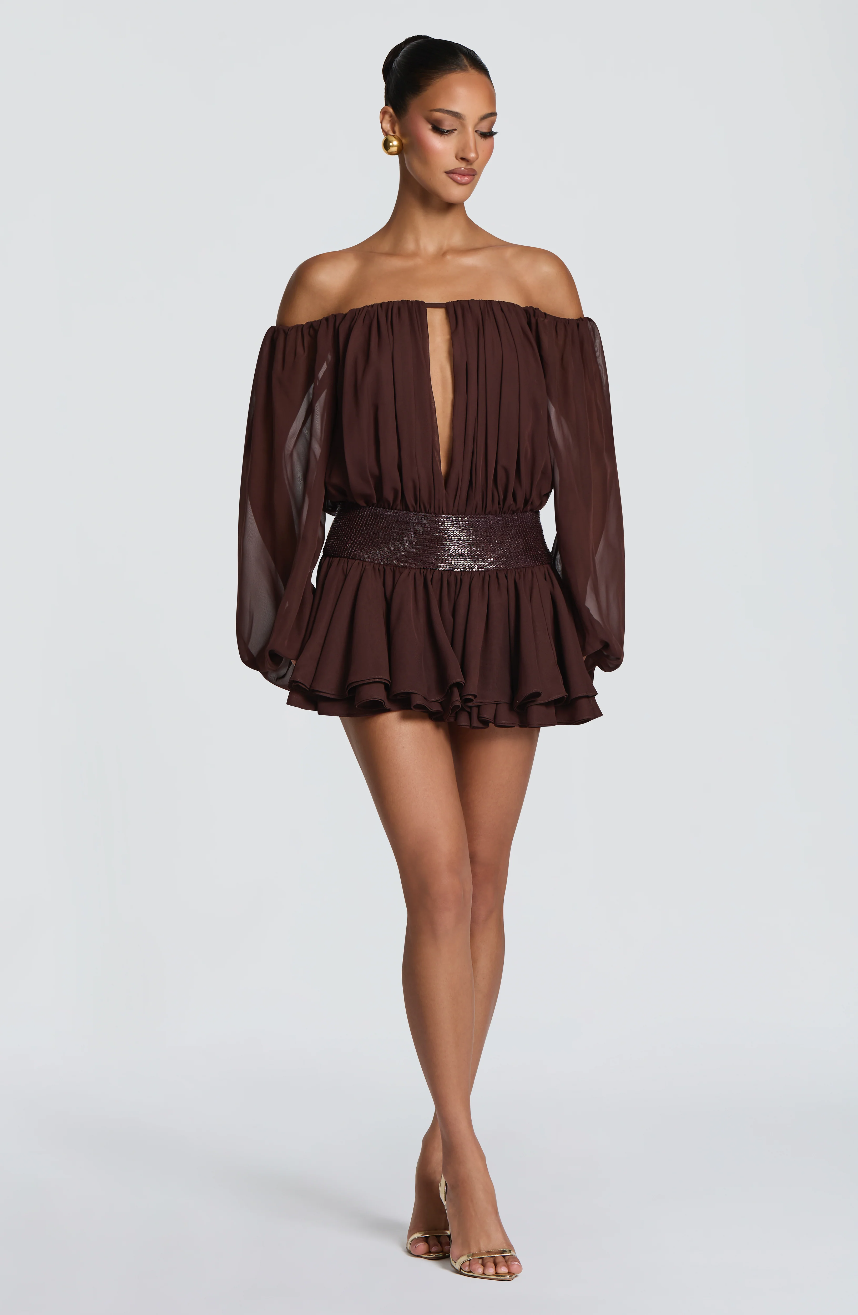 Deja Playsuit - Plum Brown - Image 4