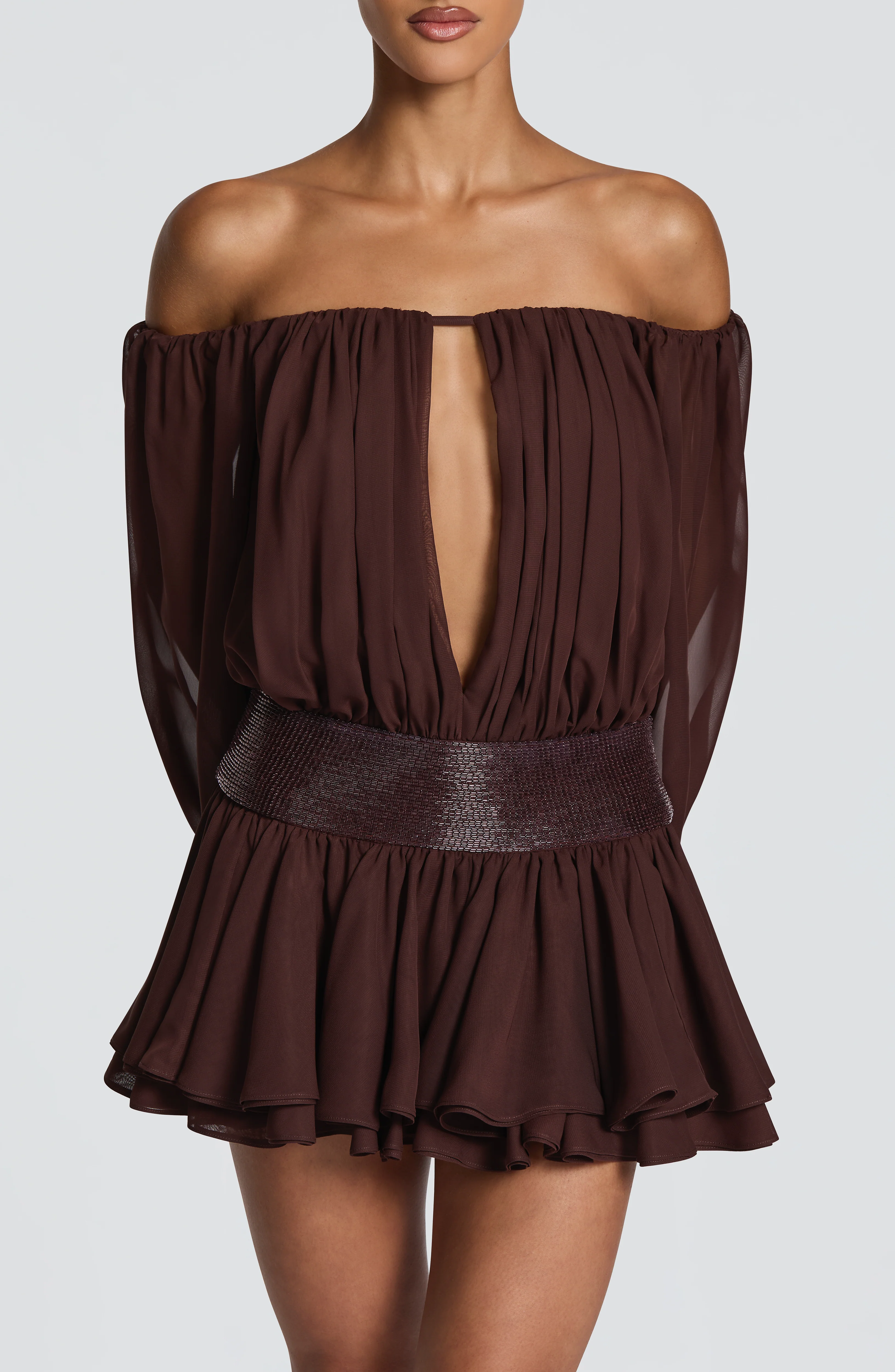 Deja Playsuit - Plum Brown - Image 7