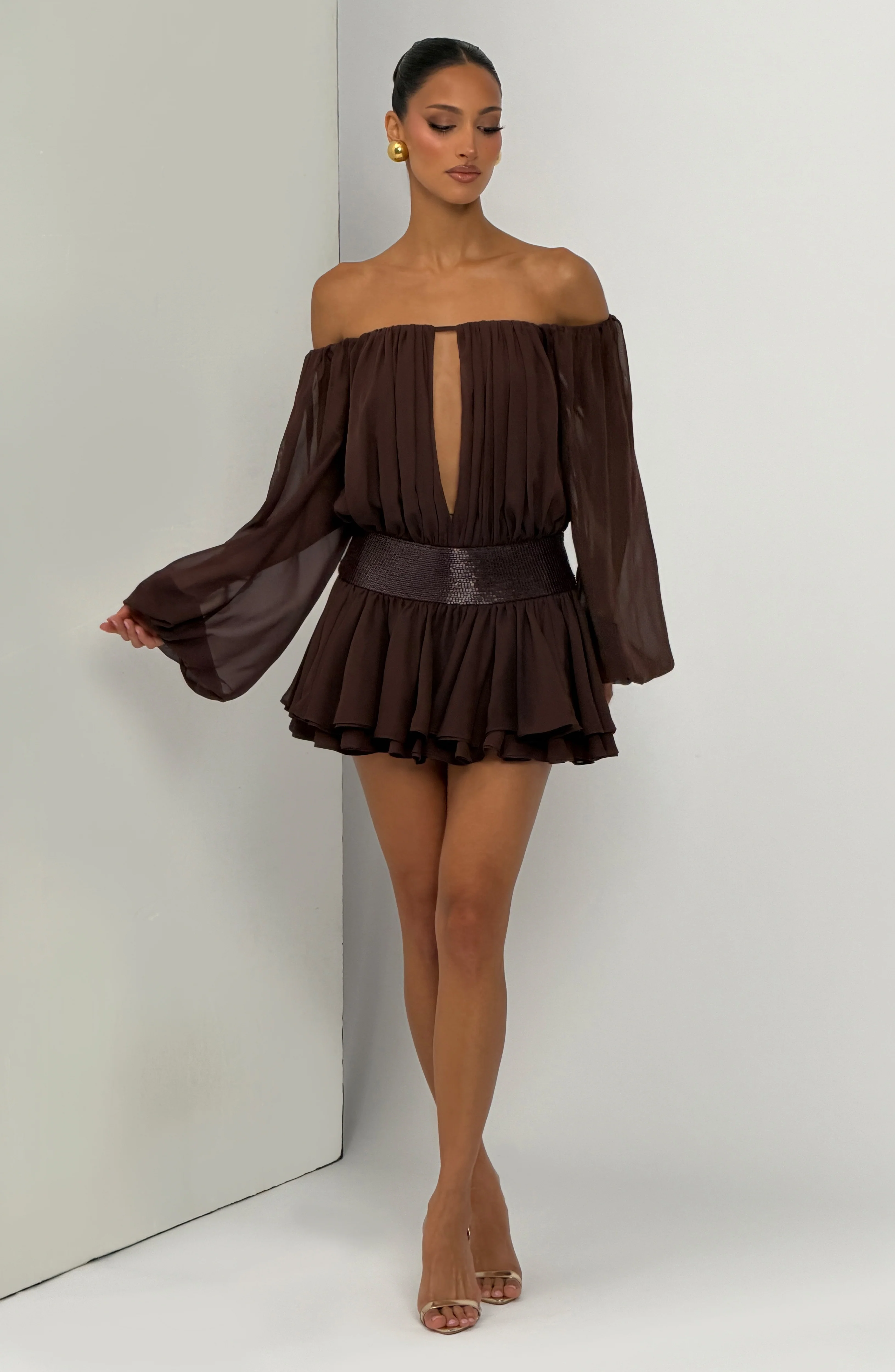 Deja Playsuit - Plum Brown - Image 8