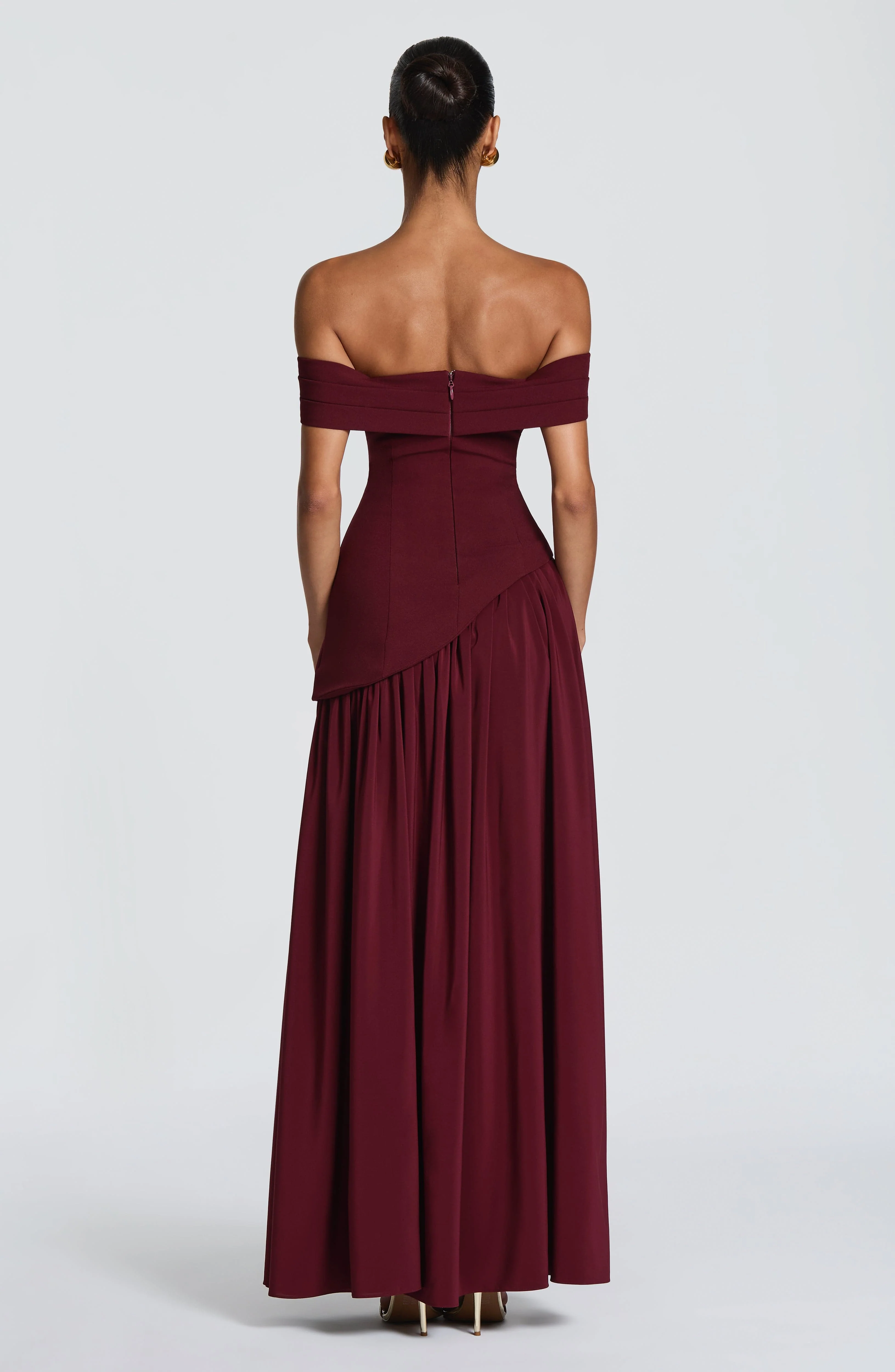 Delilah Maxi Dress - Cherry Lacquer - Image 3