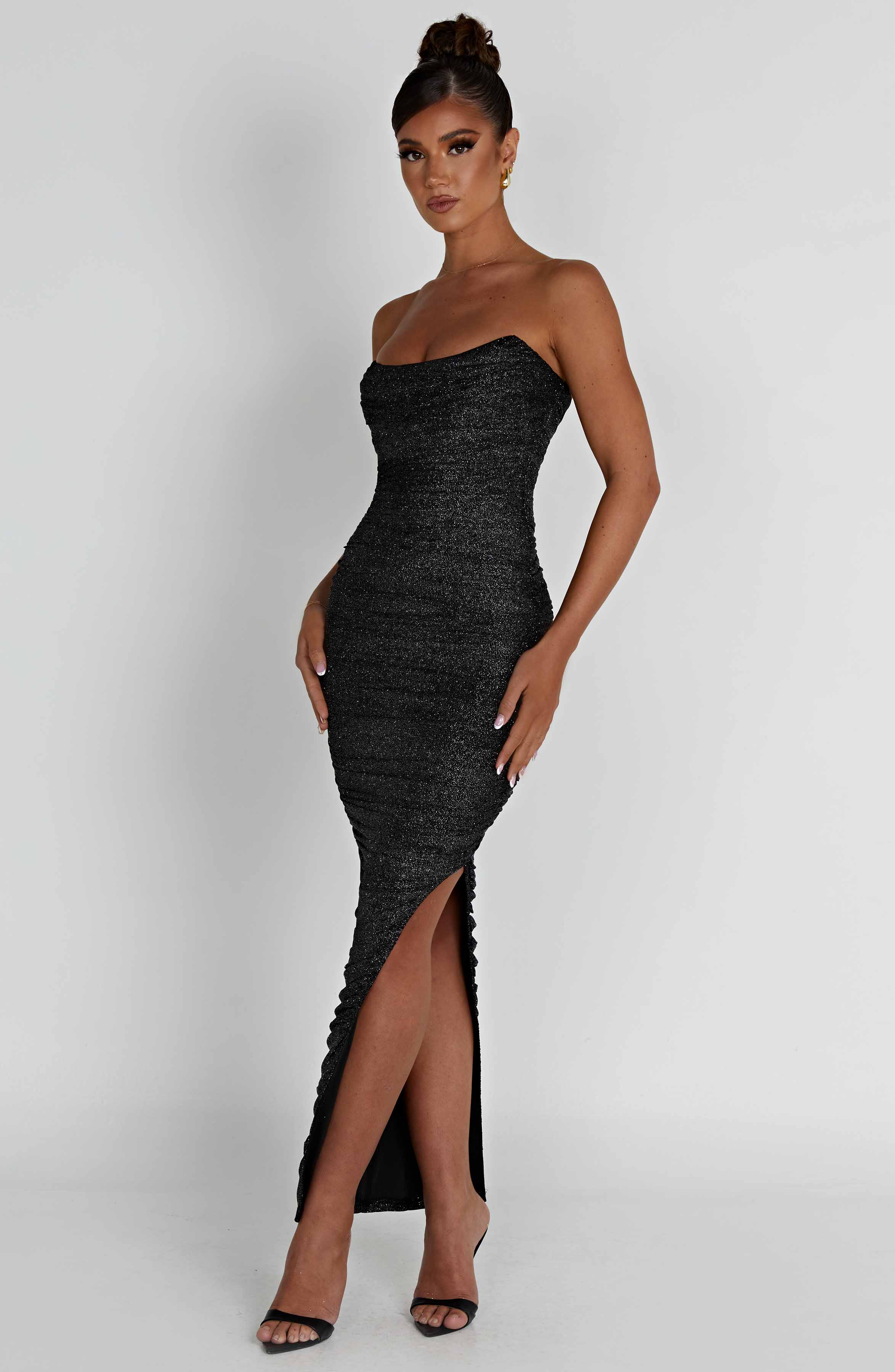 Demi Maxi Dress - Black Sparkle - Image 2