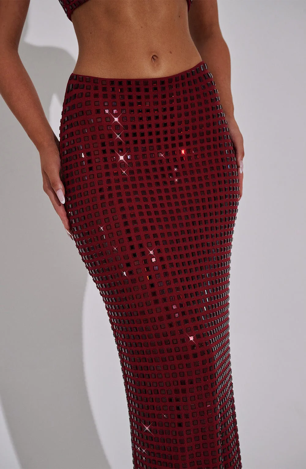 Dimity Maxi Skirt - Wine - Image 5
