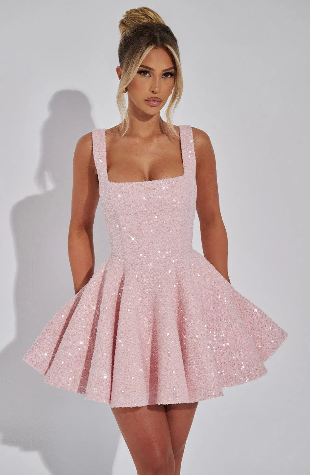 Dorothy Mini Dress - Blush - Image 7