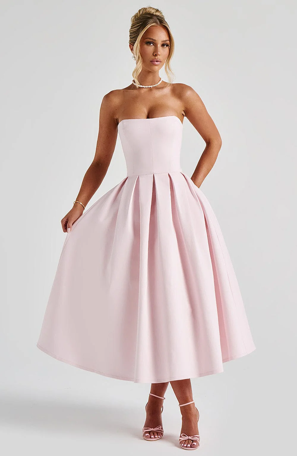 Edith Midi Dress - Blush - Image 4