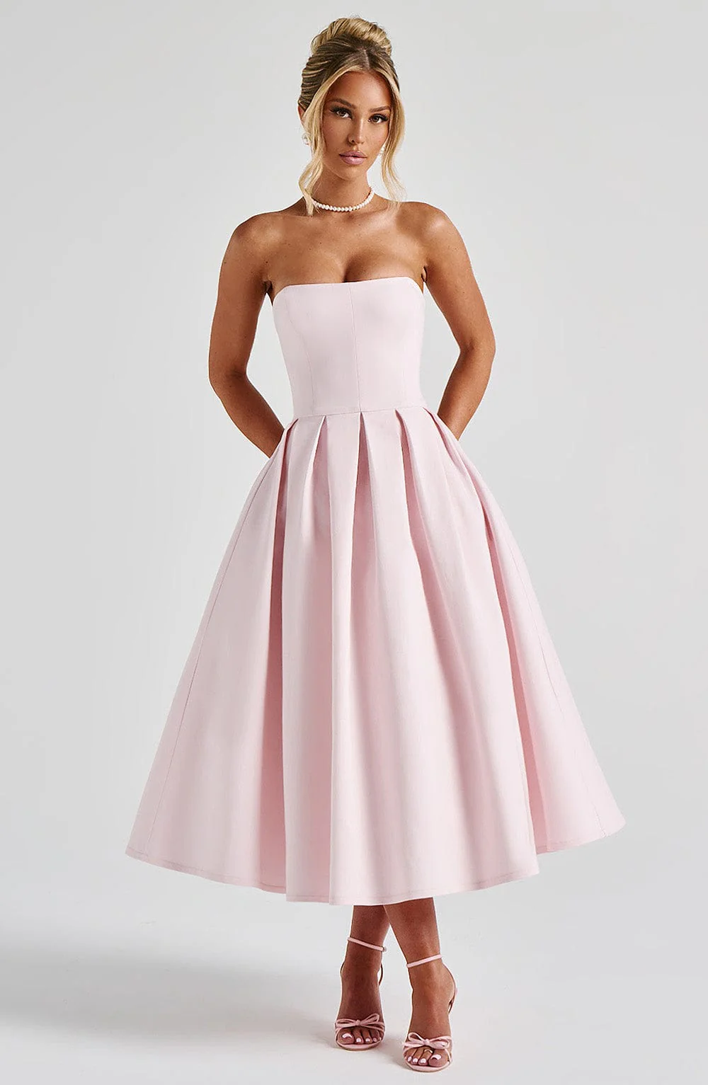 Edith Midi Dress - Blush - Image 6