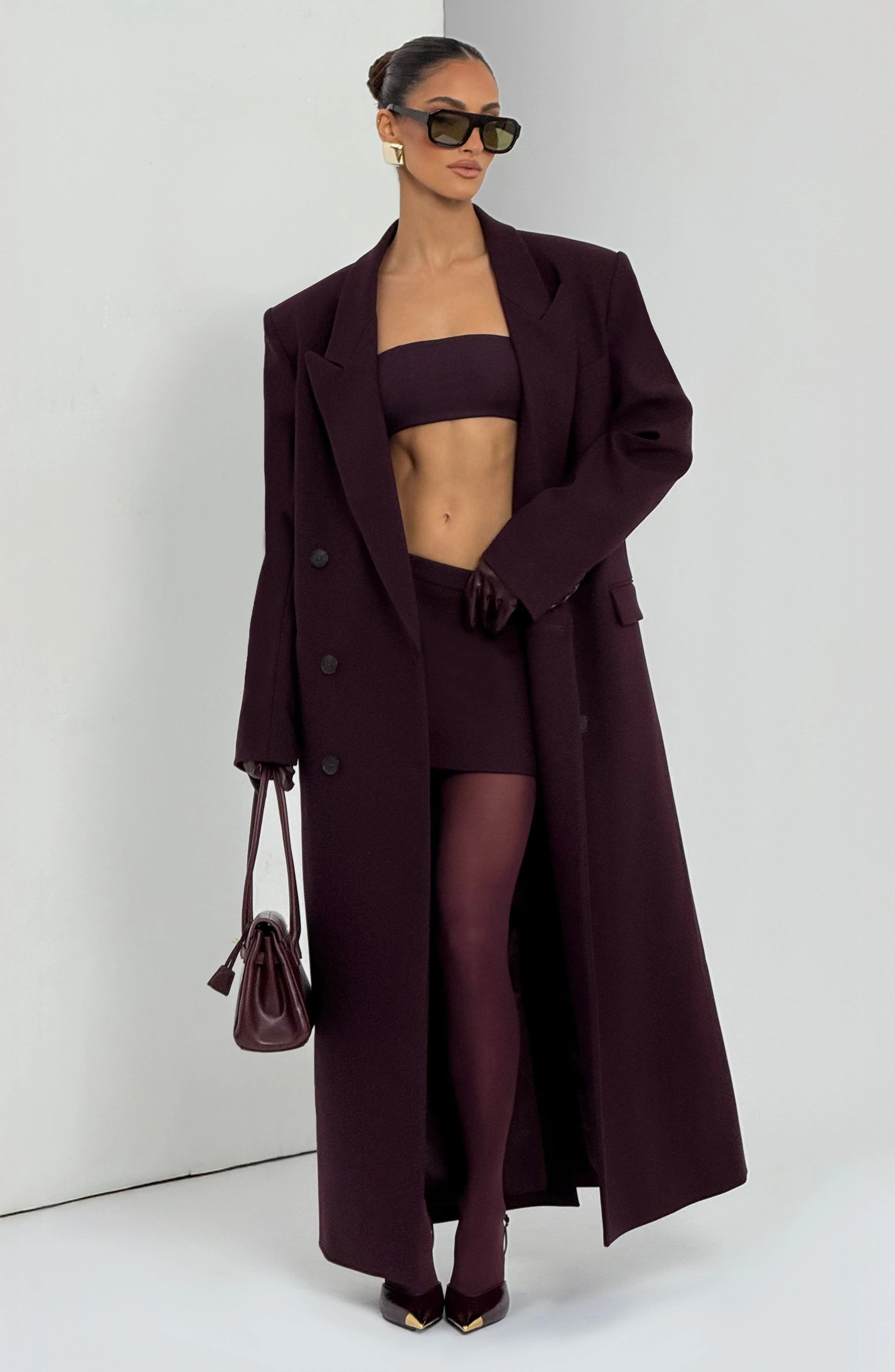 Edna Mini Skirt - Plum - Image 11