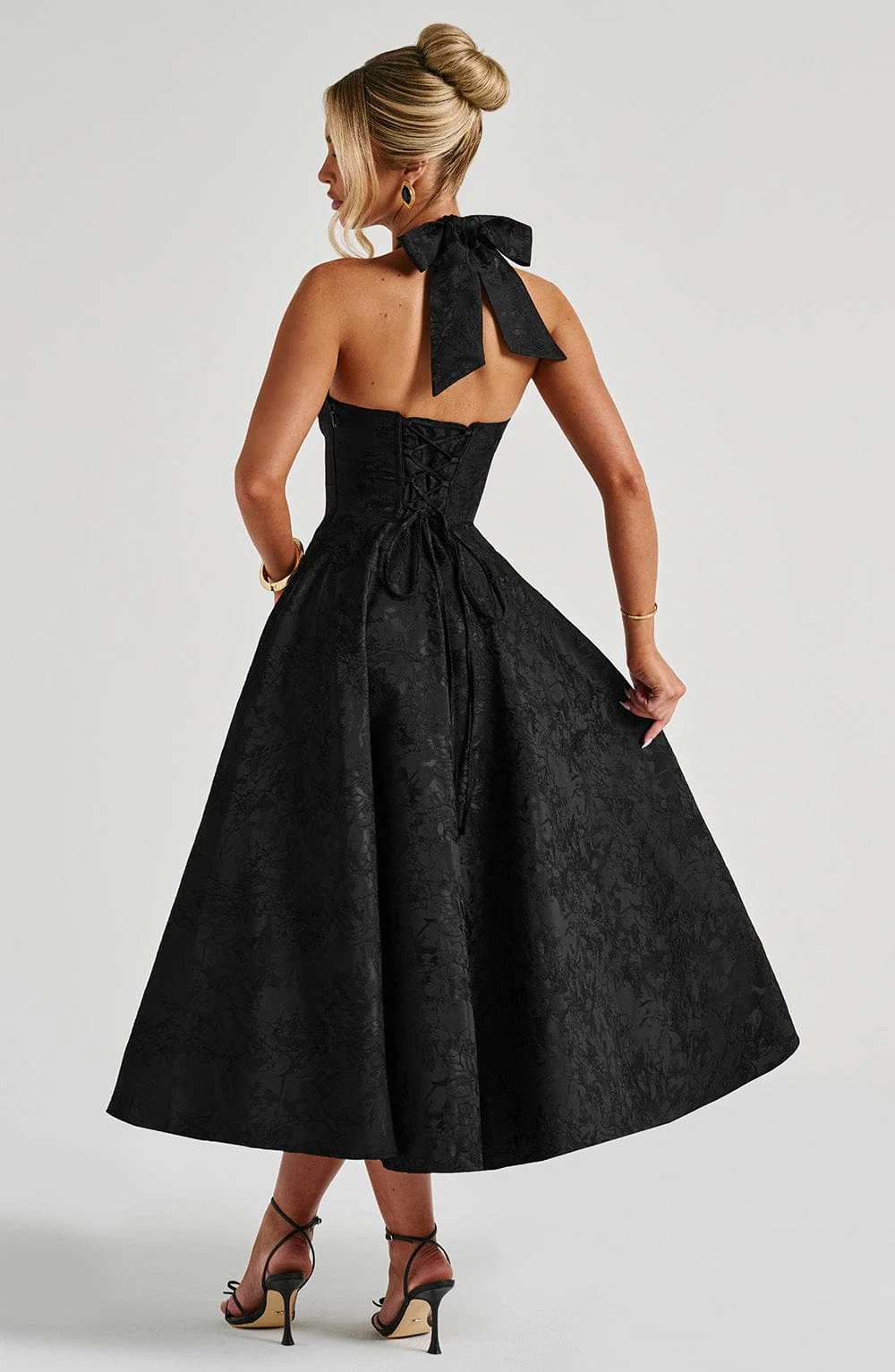 Effie Midi Dress - Black - Image 7