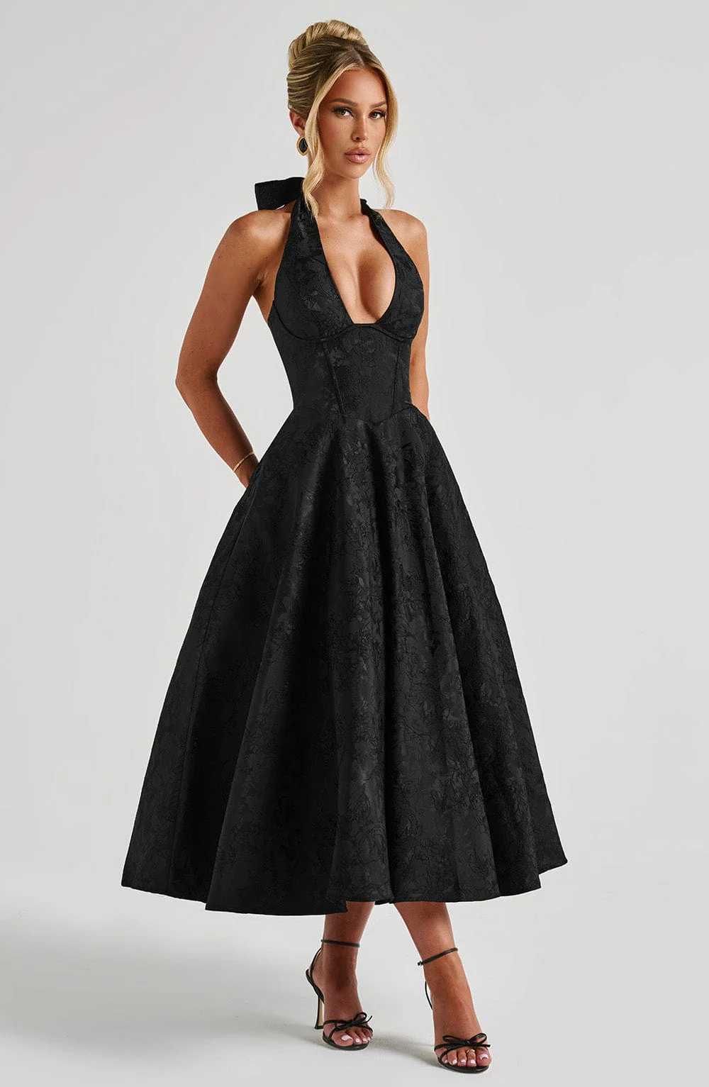 Effie Midi Dress - Black - Image 8