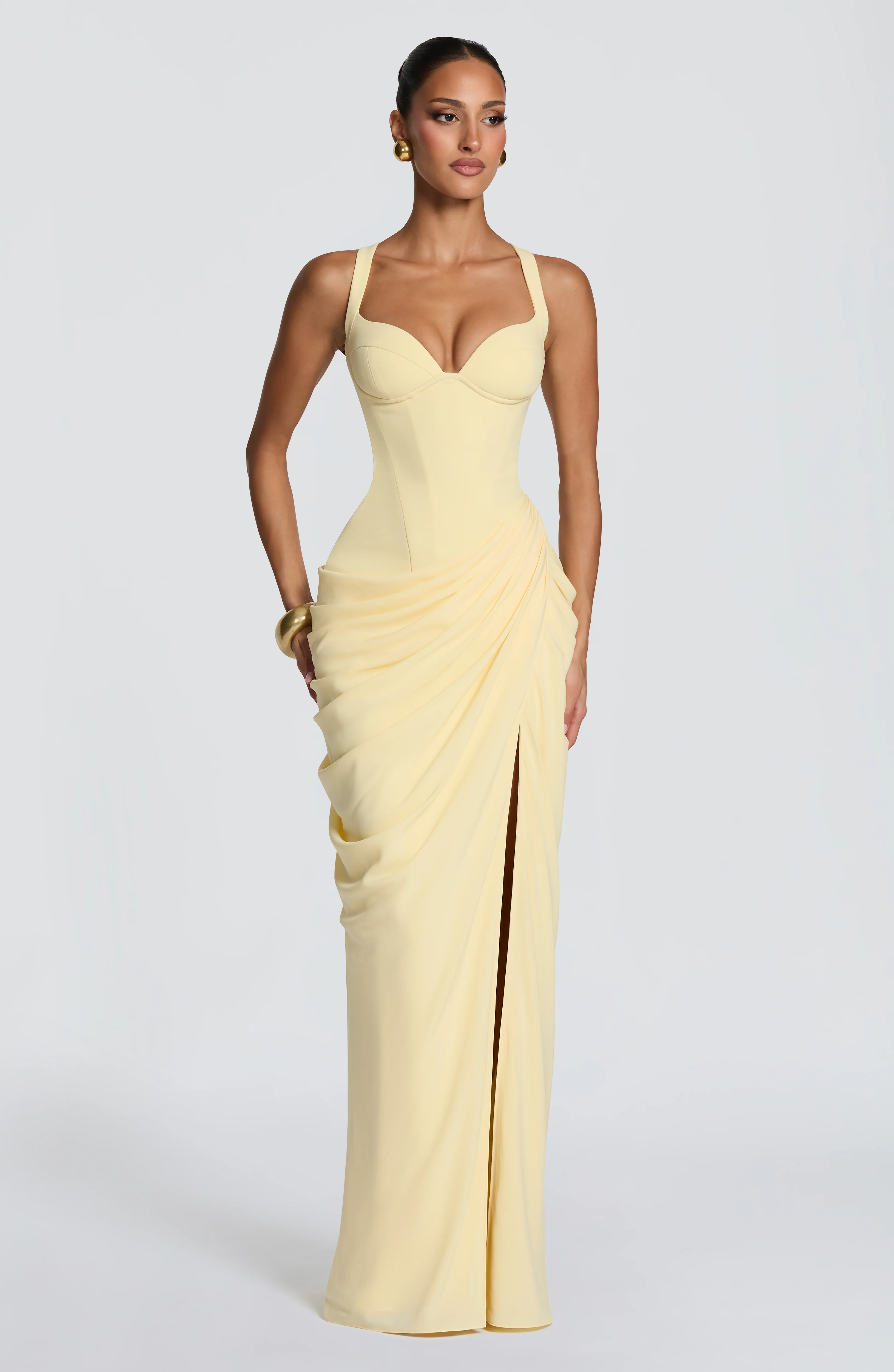 Elara Maxi Dress - Lemon - Image 5