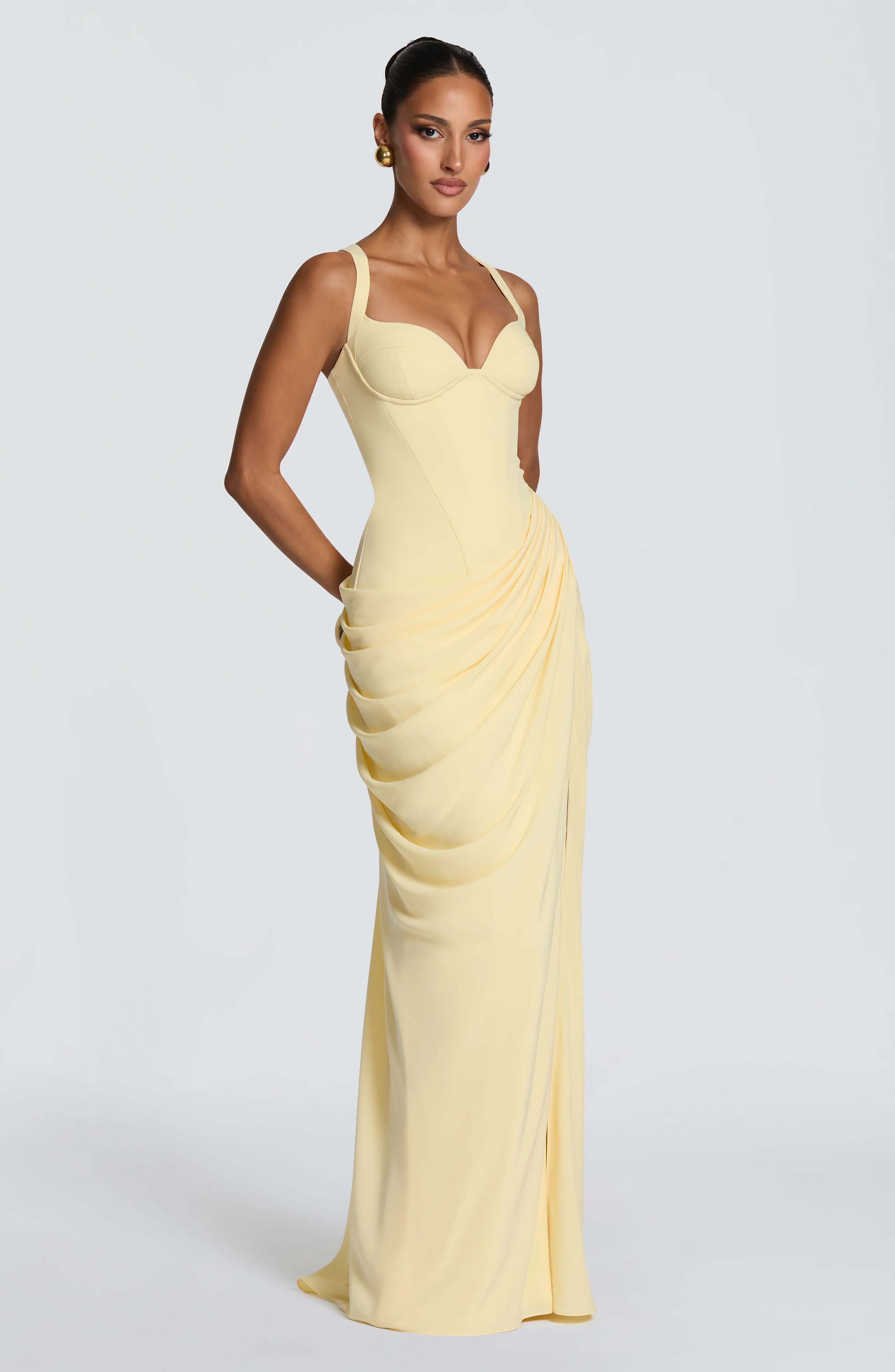 Elara Maxi Dress - Lemon - Image 7