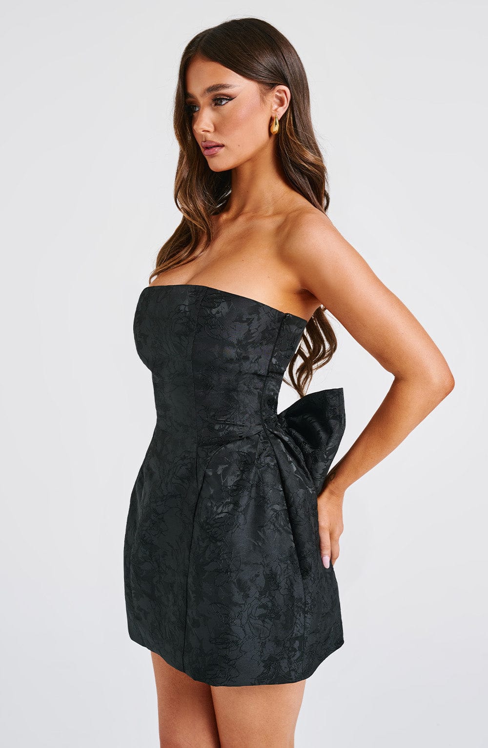 Elenora Mini Dress - Black - Image 10
