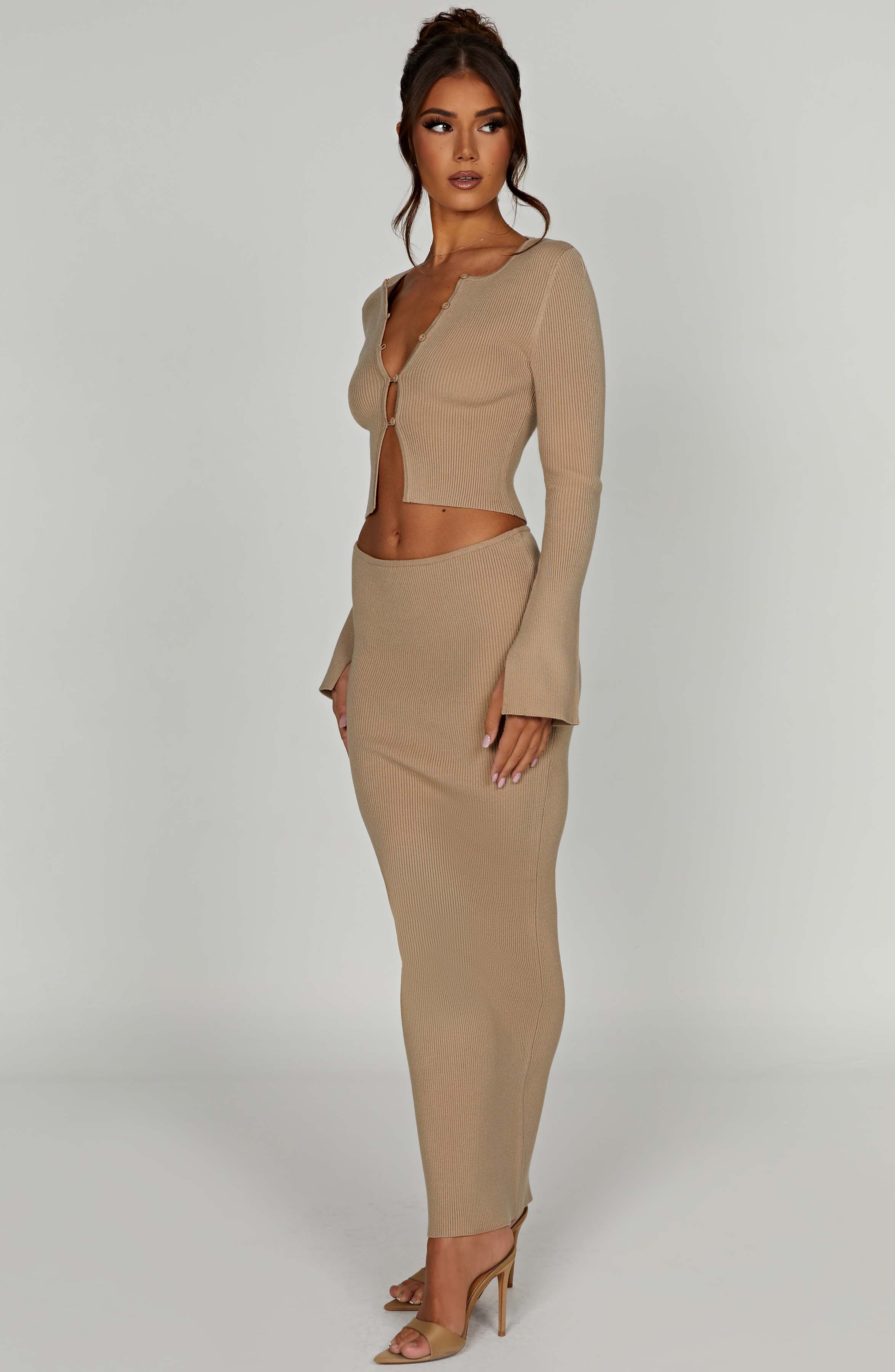 Elia Maxi Skirt - Beige - Image 7