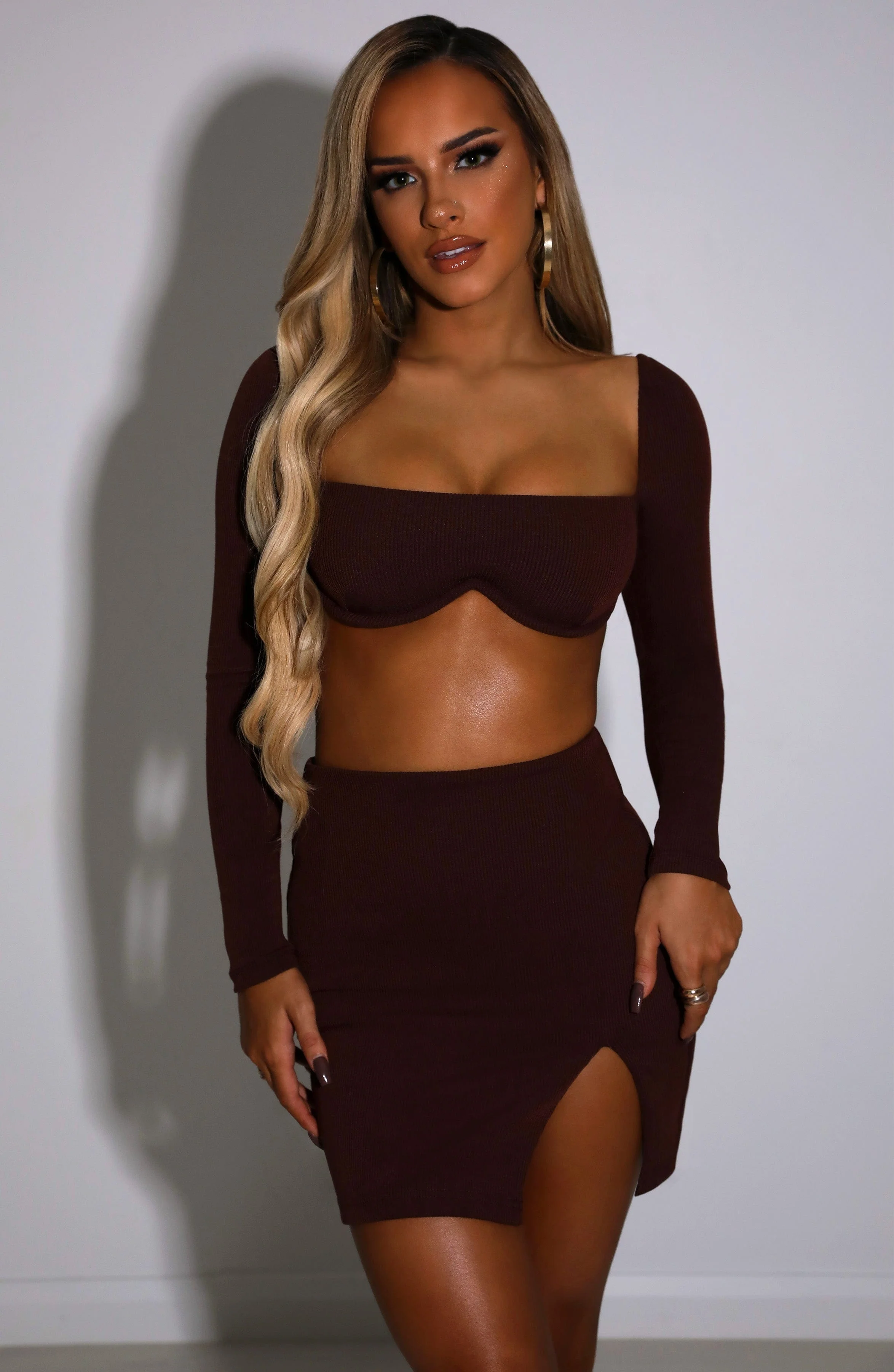 Eliza Mini Skirt - Chocolate - Image 4