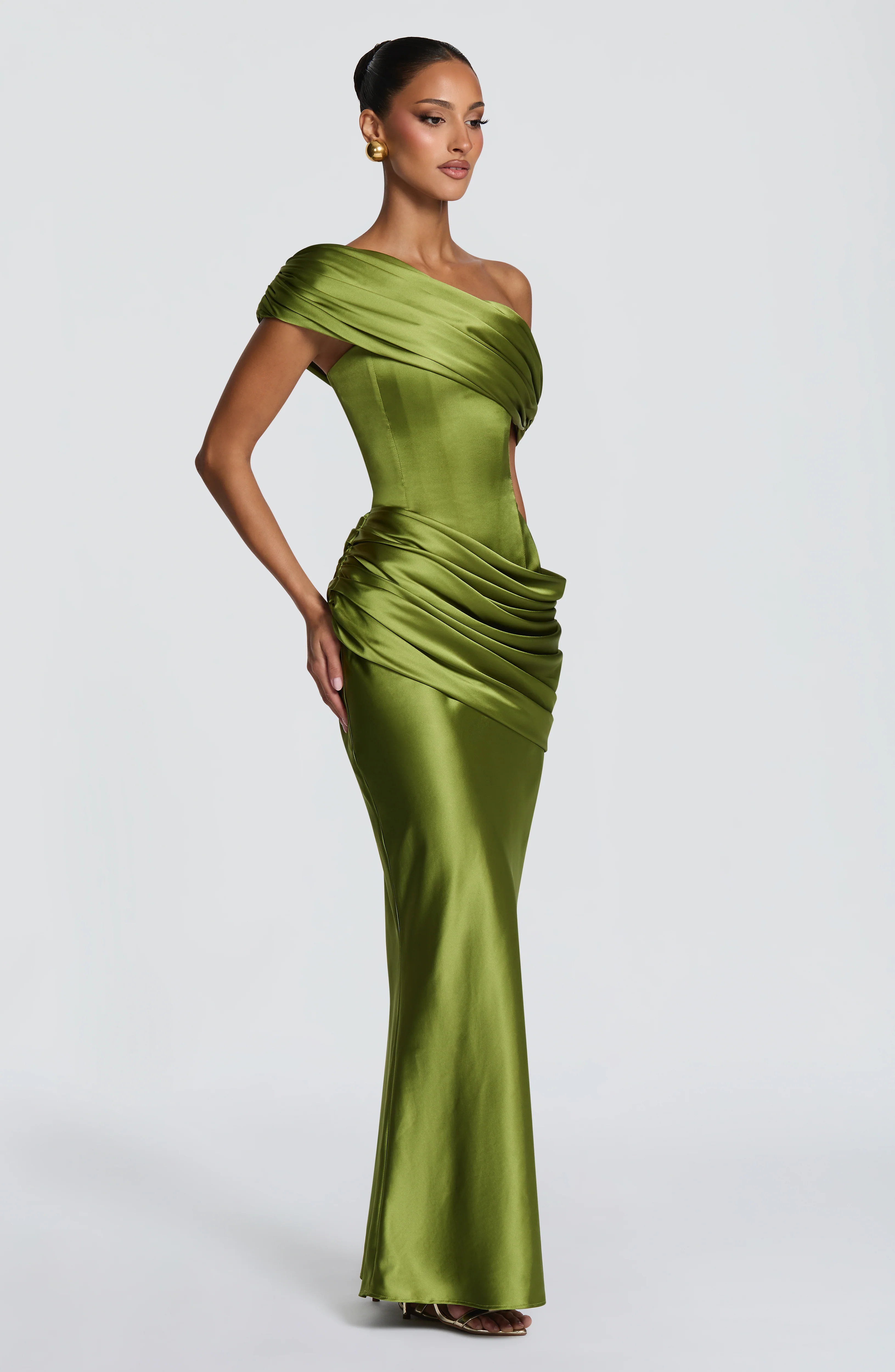 Ella Maxi Dress - Olive - Image 10