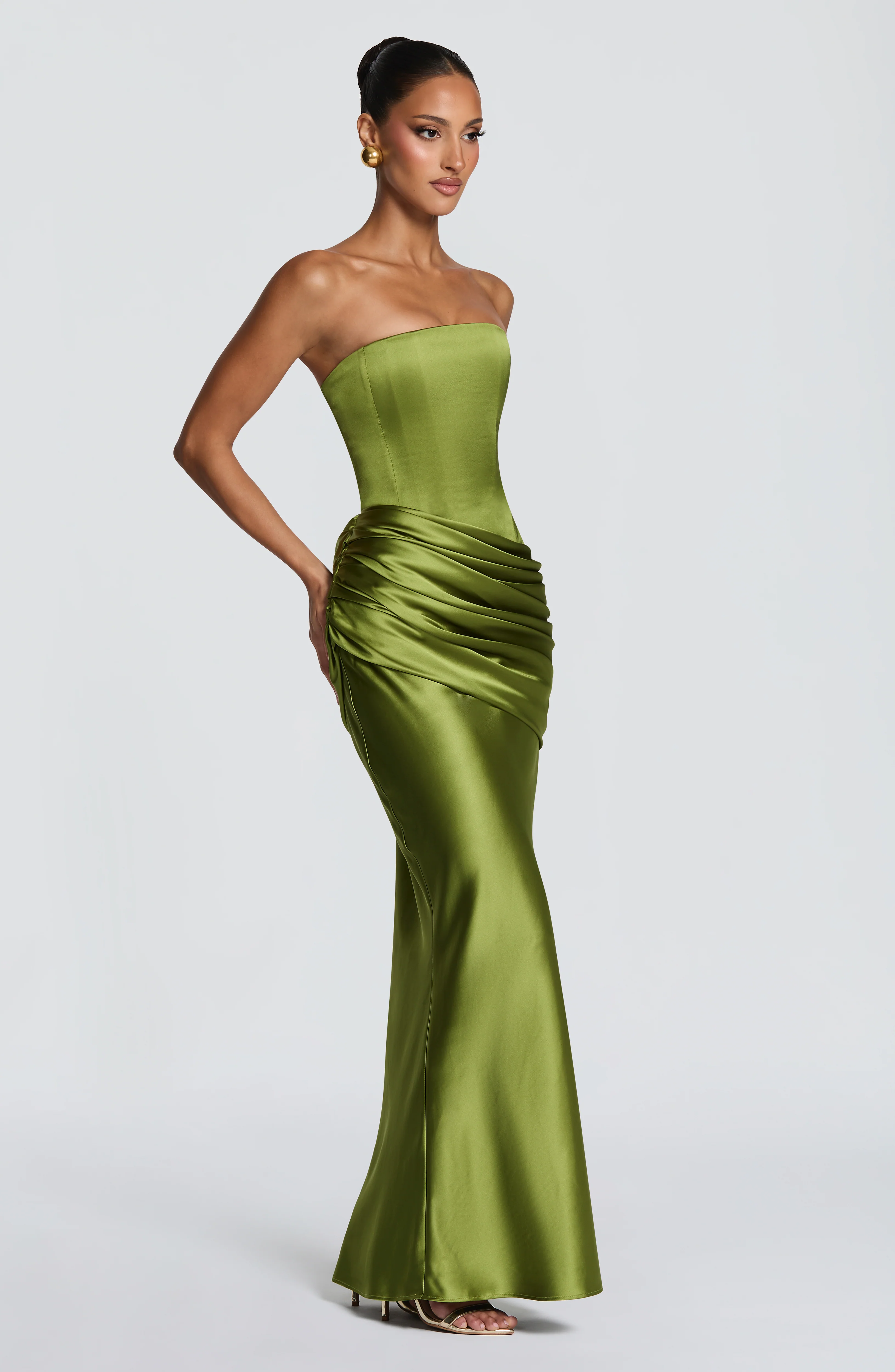 Ella Maxi Dress - Olive - Image 9