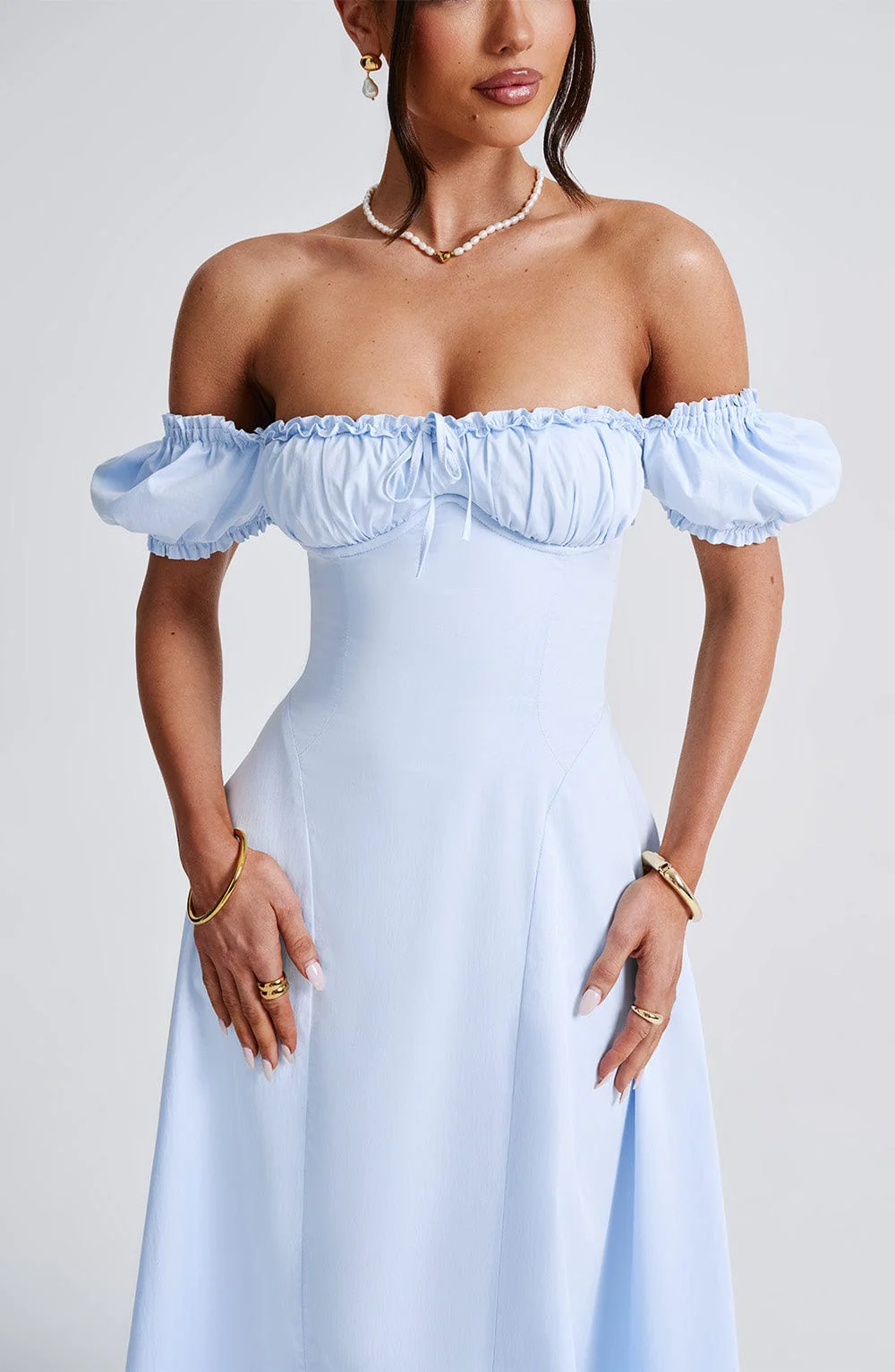 Elora Midi Dress - Blue - Image 4