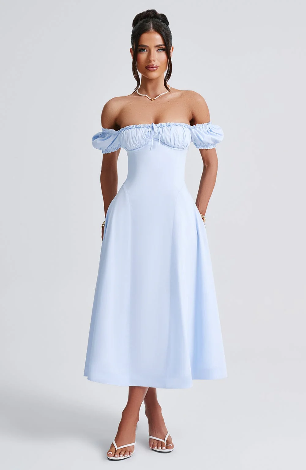 Elora Midi Dress - Blue - Image 9