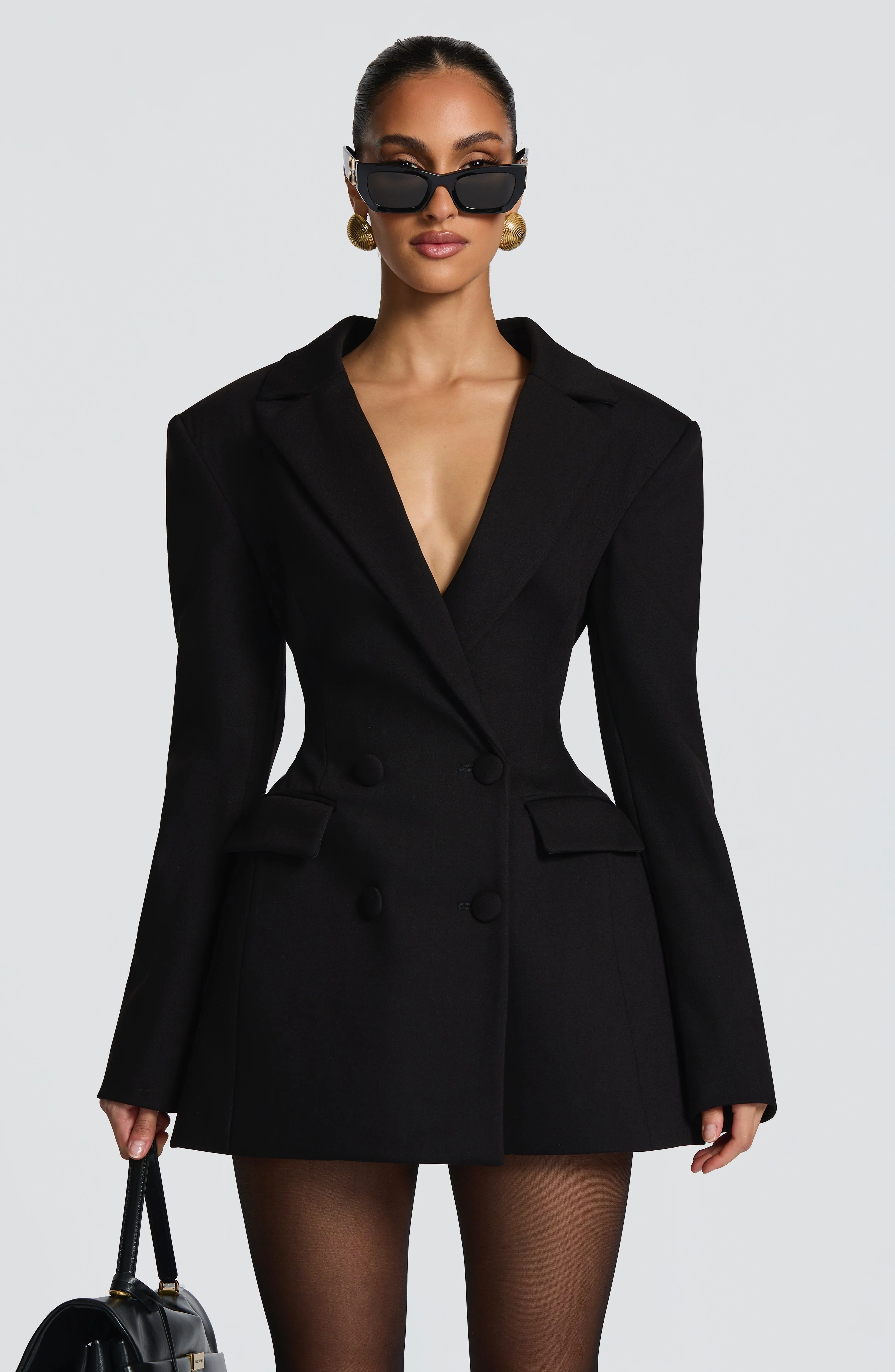 Elvira Mini Dress - Black - Image 10