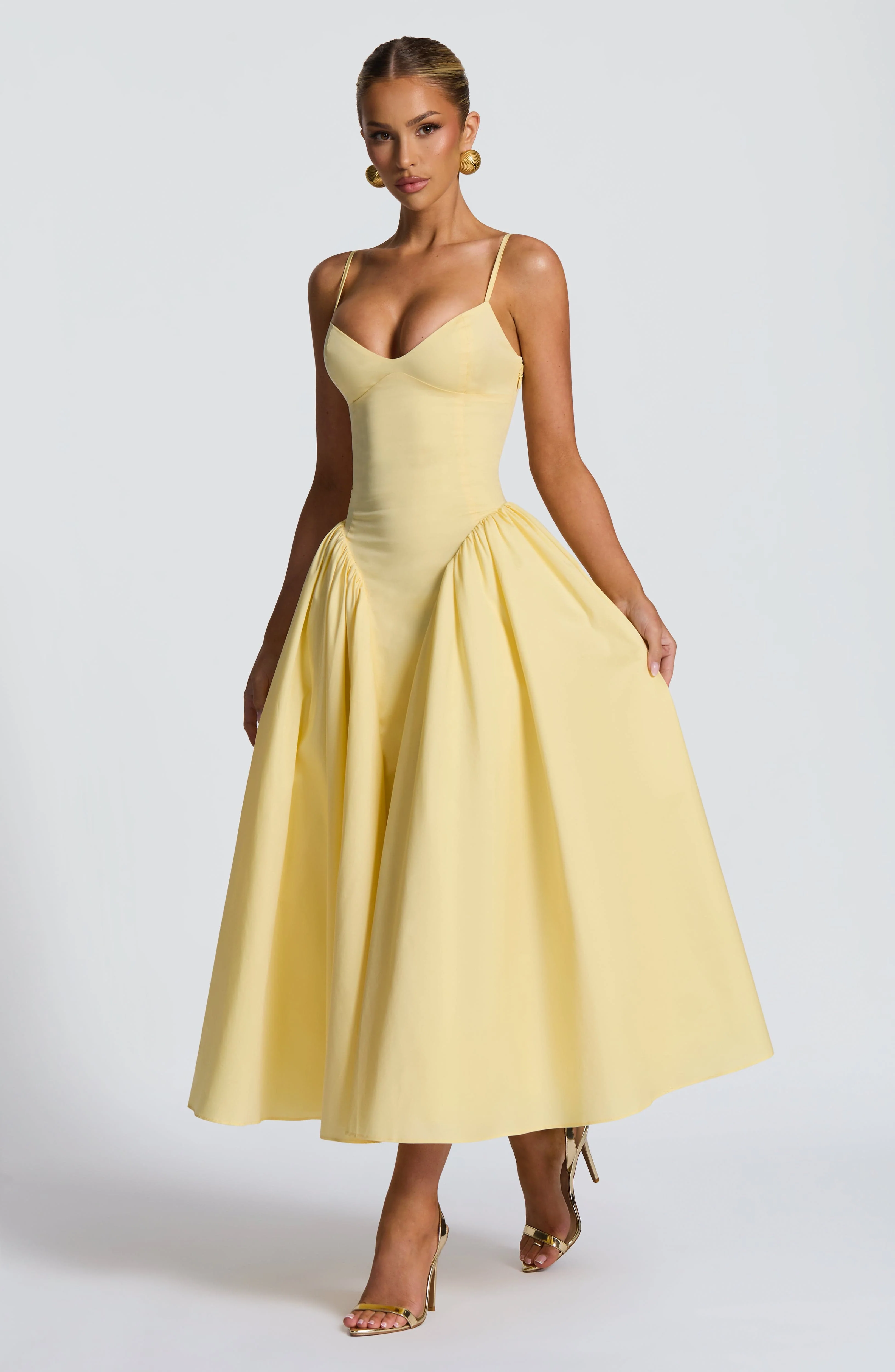 Emerson Midi Dress - Lemon - Image 4
