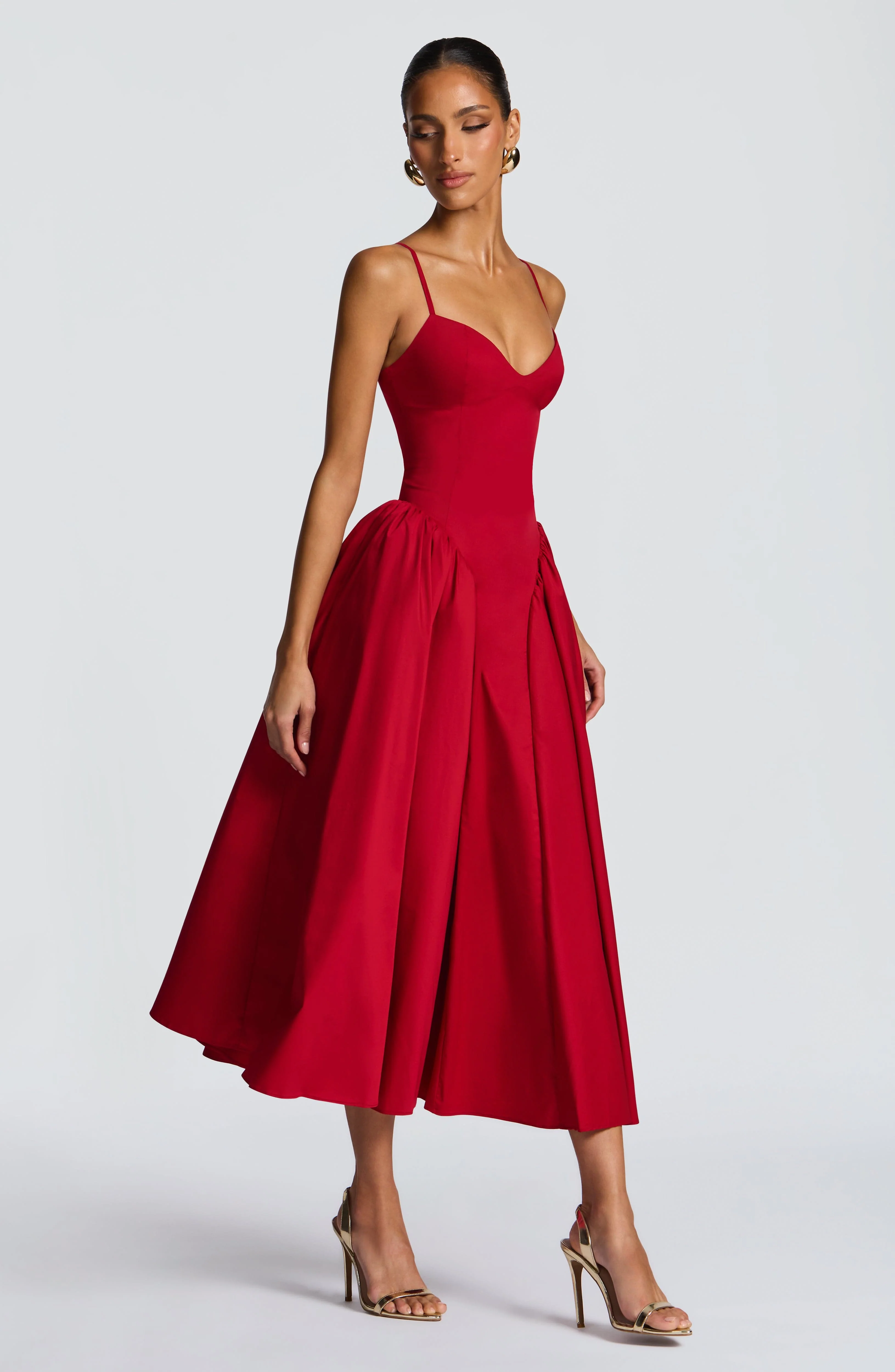 Emerson Midi Dress - Red - Image 3
