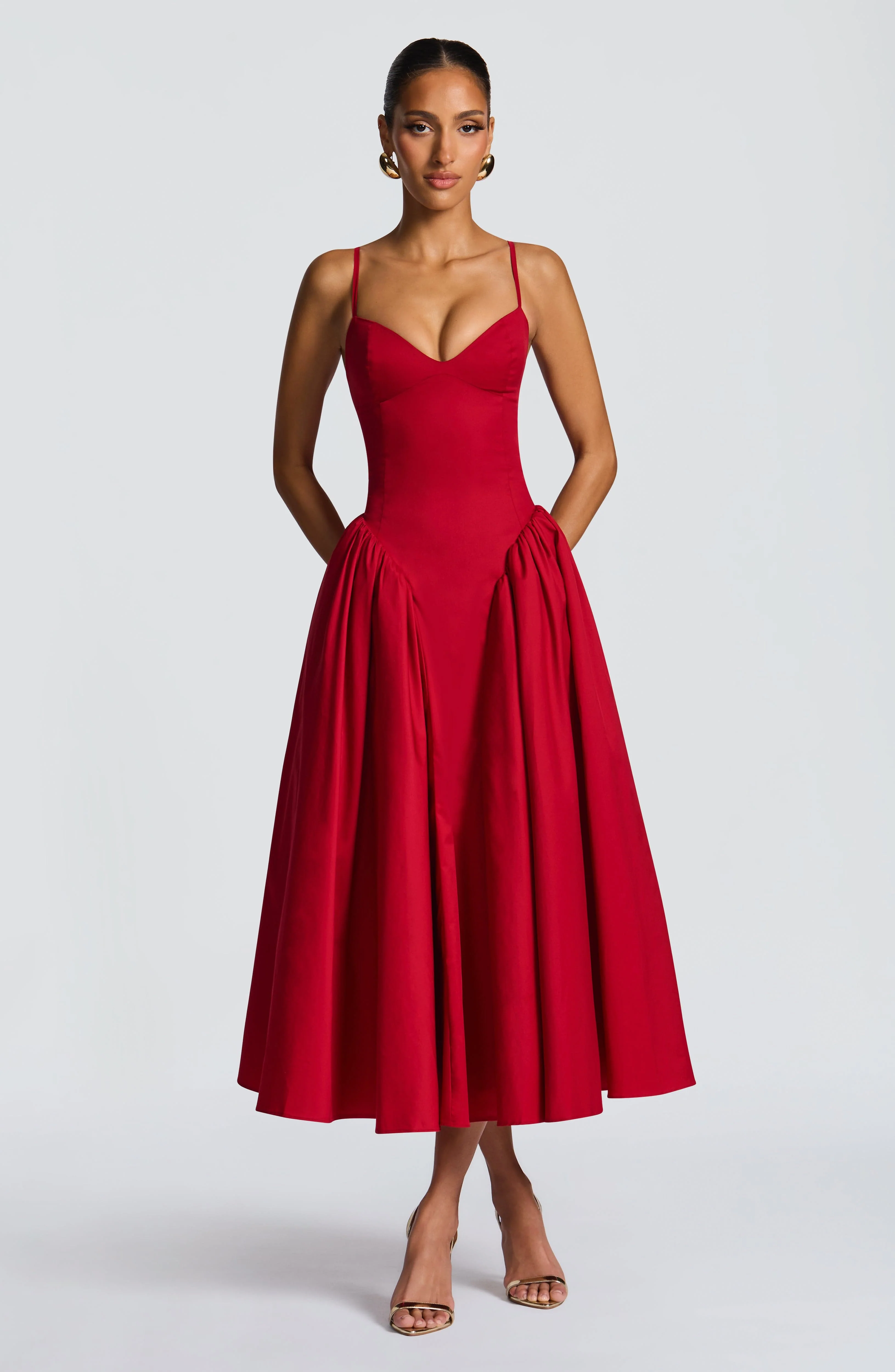 Emerson Midi Dress - Red - Image 8