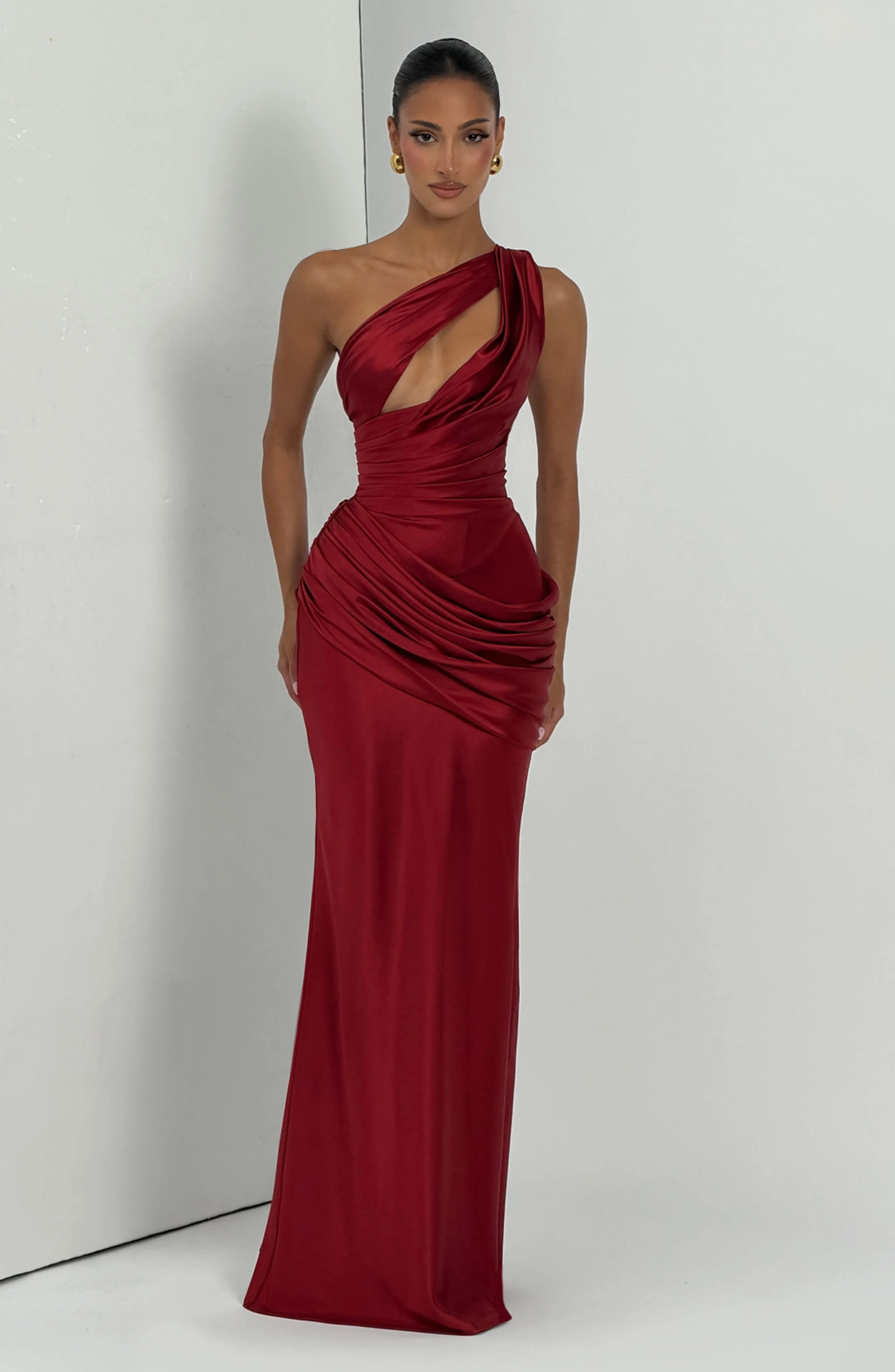 Emina Maxi Dress - Deep Red - Image 6