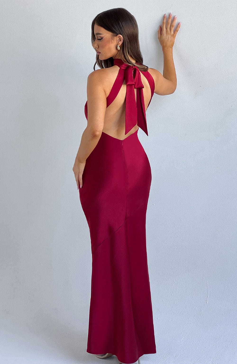 Etta Maxi Dress - Wine - Image 11