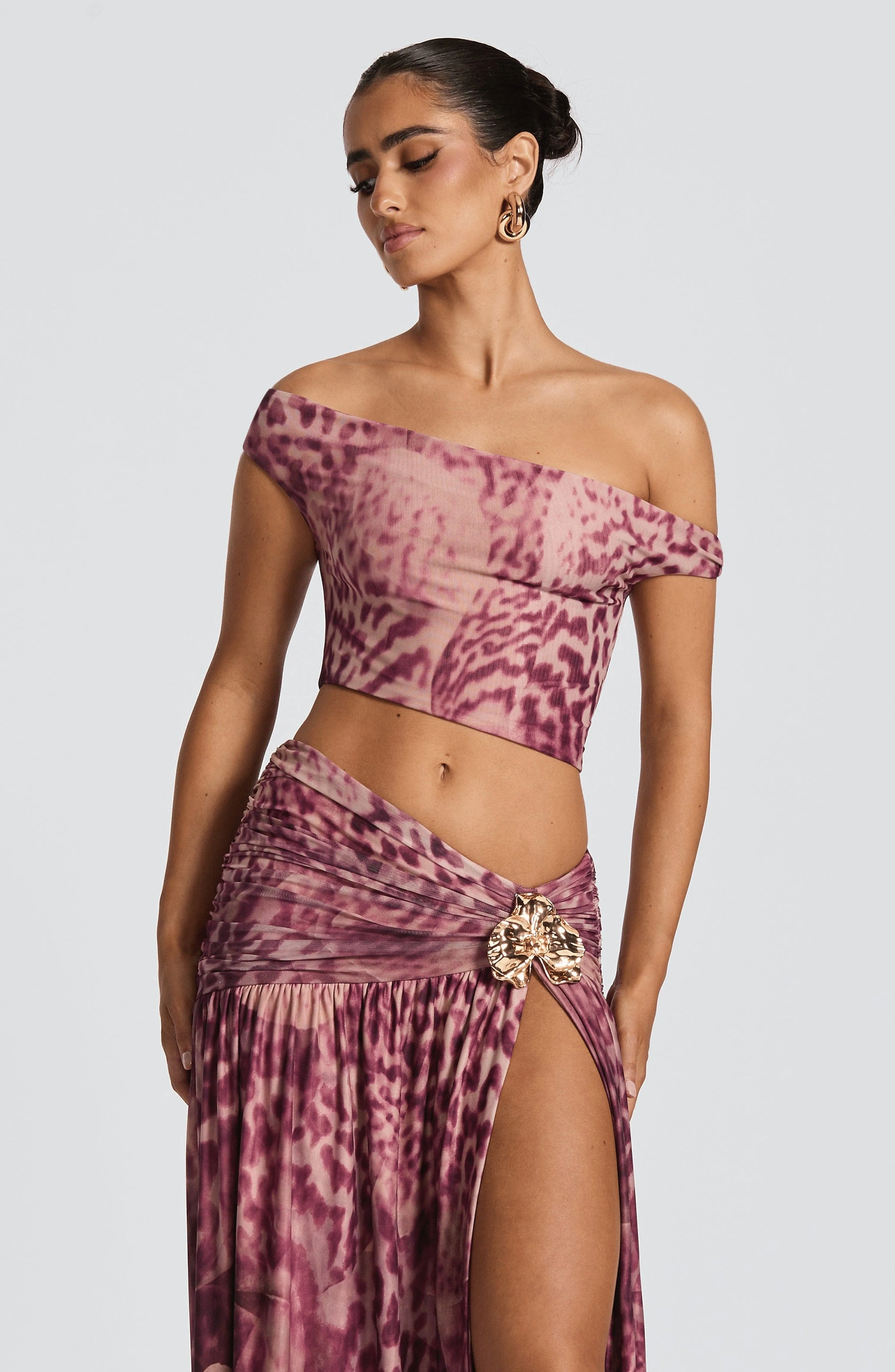 Eva Top - Magenta Orchid Print - Image 2
