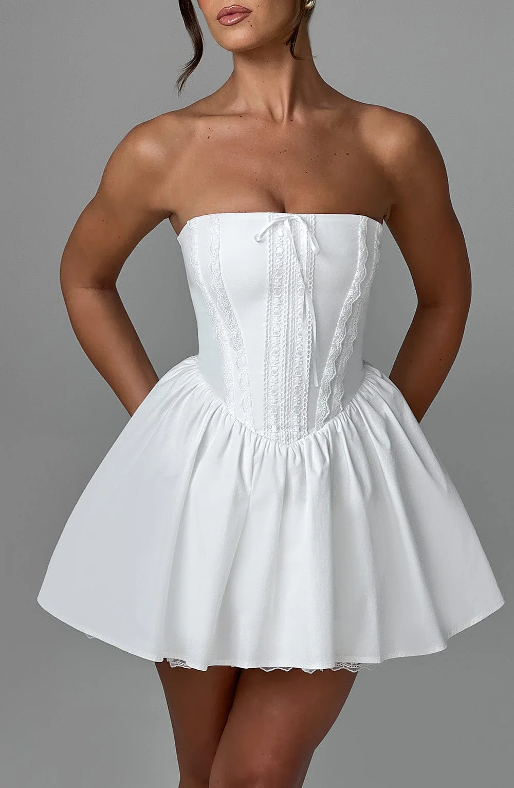 Evie Mini Dress - Ivory - Image 6