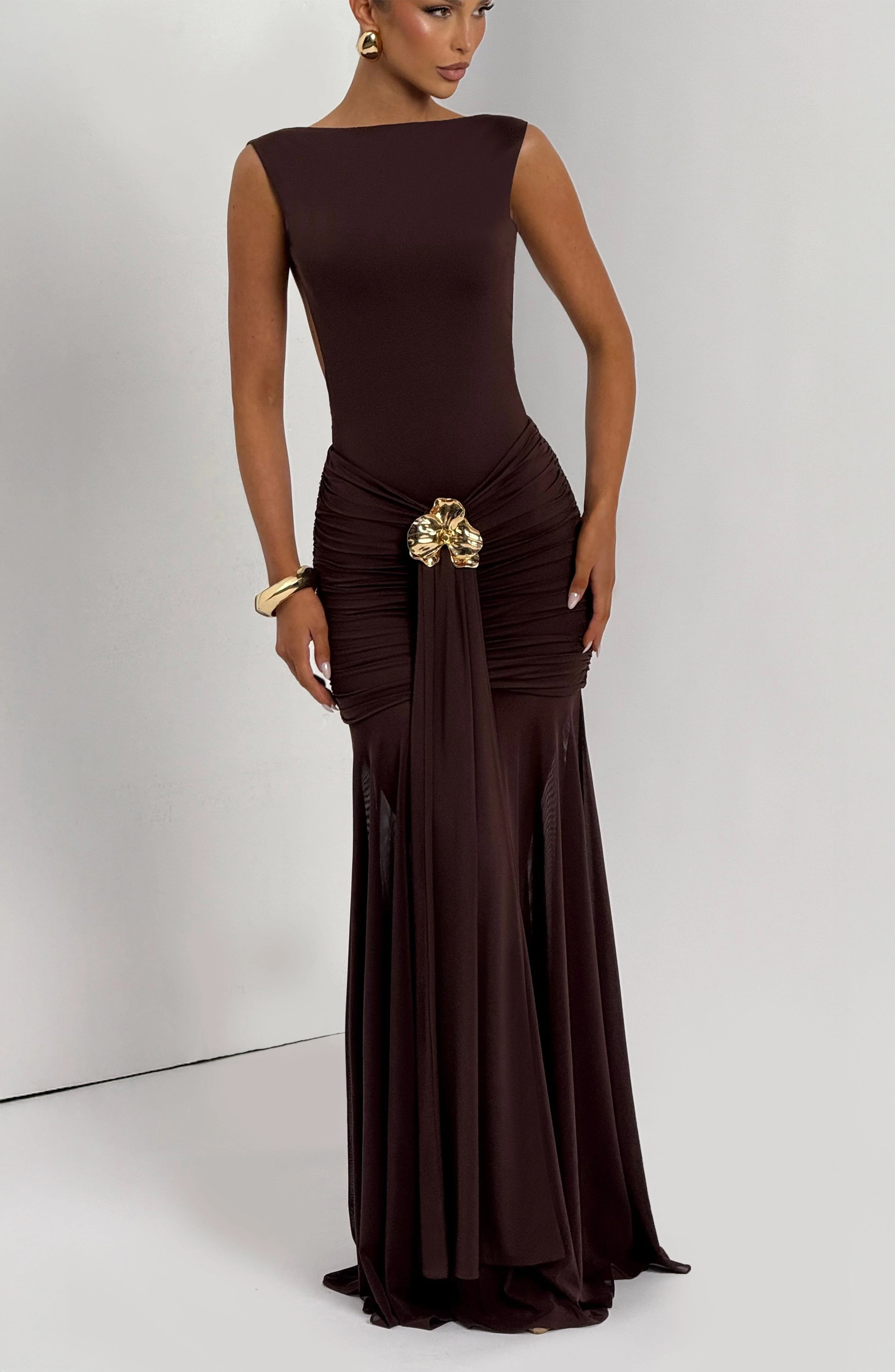 Fae Maxi Skirt - Plum Brown - Image 6