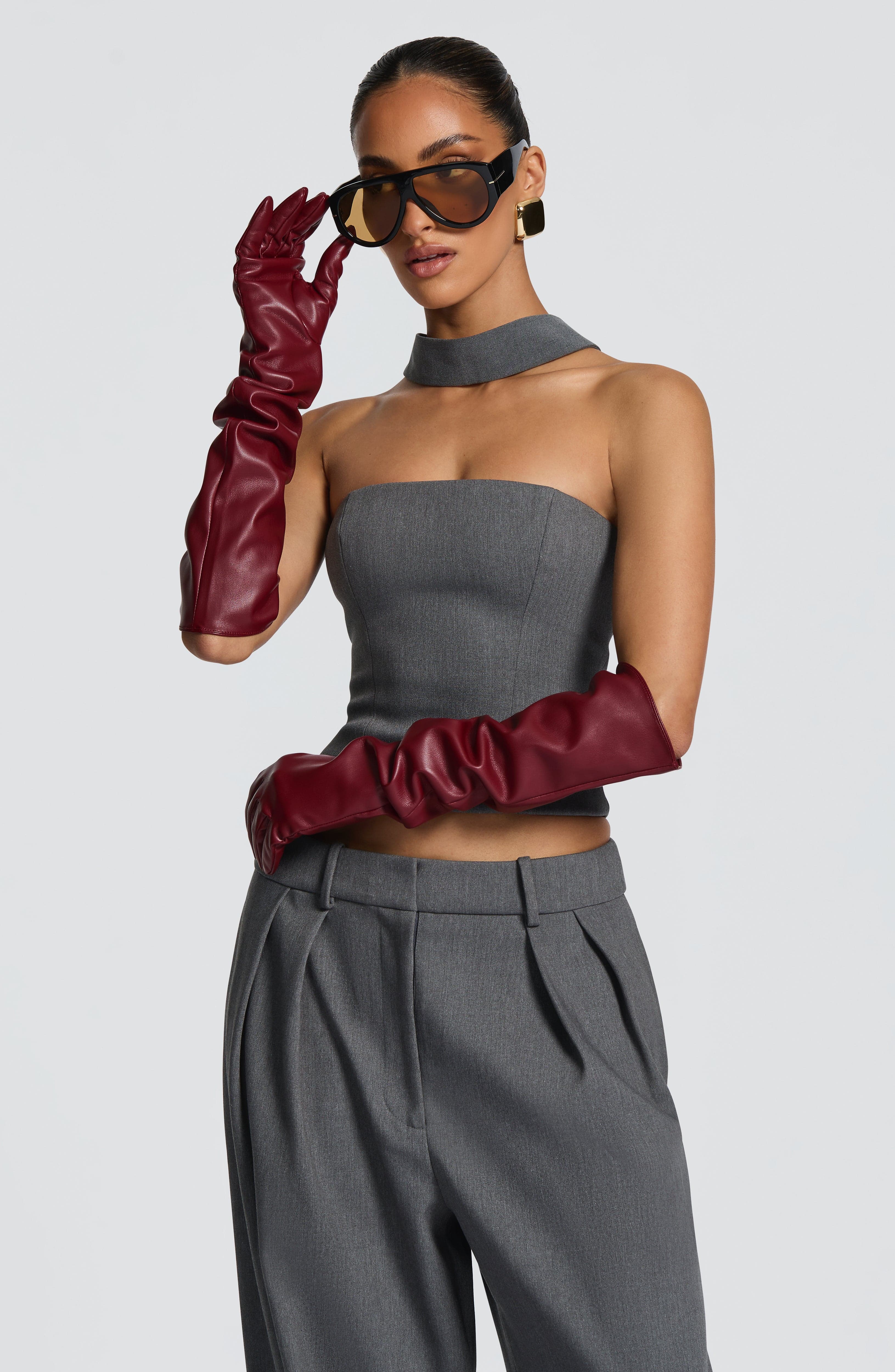 Frankie Gloves - Burgundy - Image 3