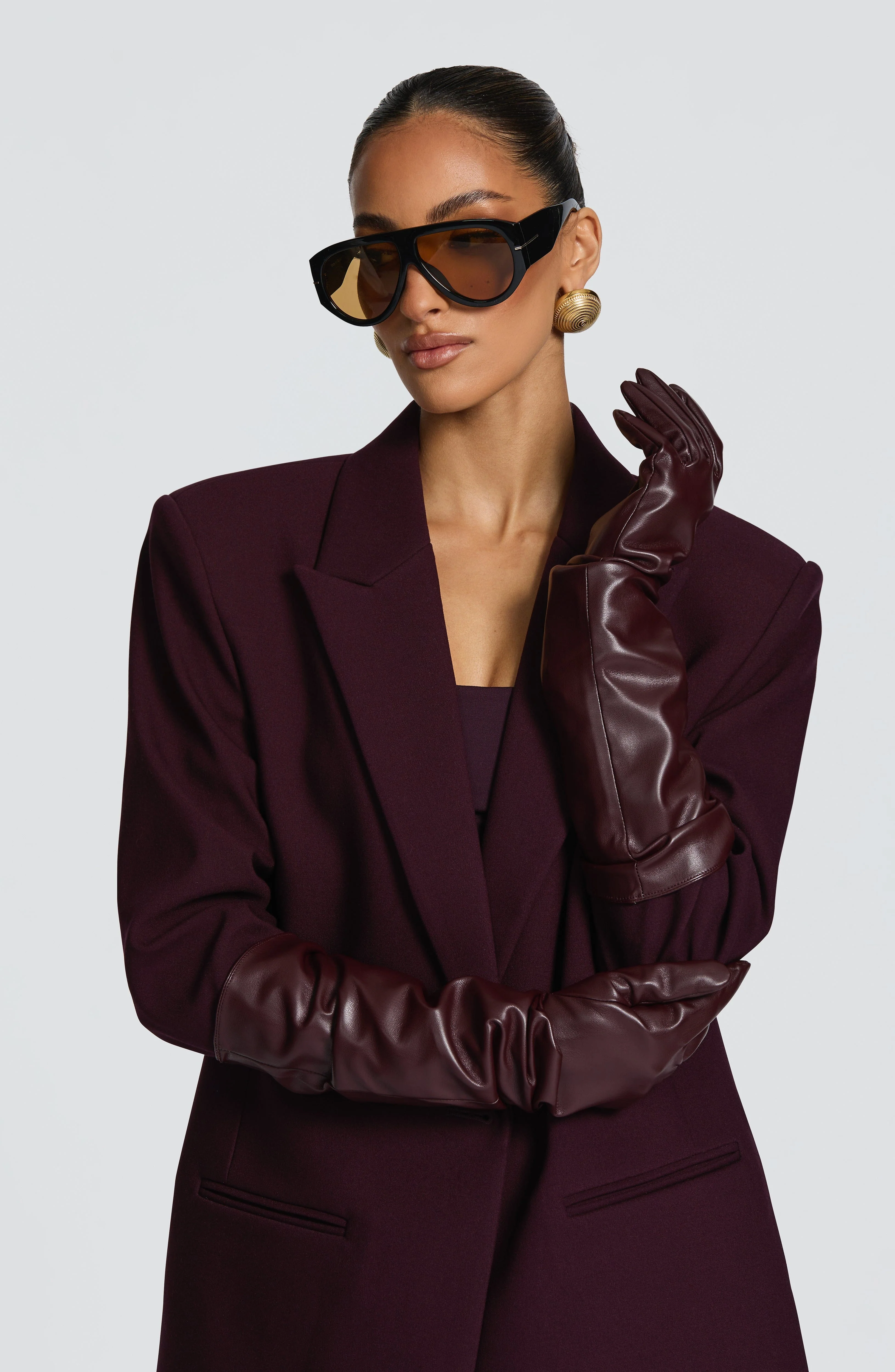 Frankie Gloves - Plum - Image 4