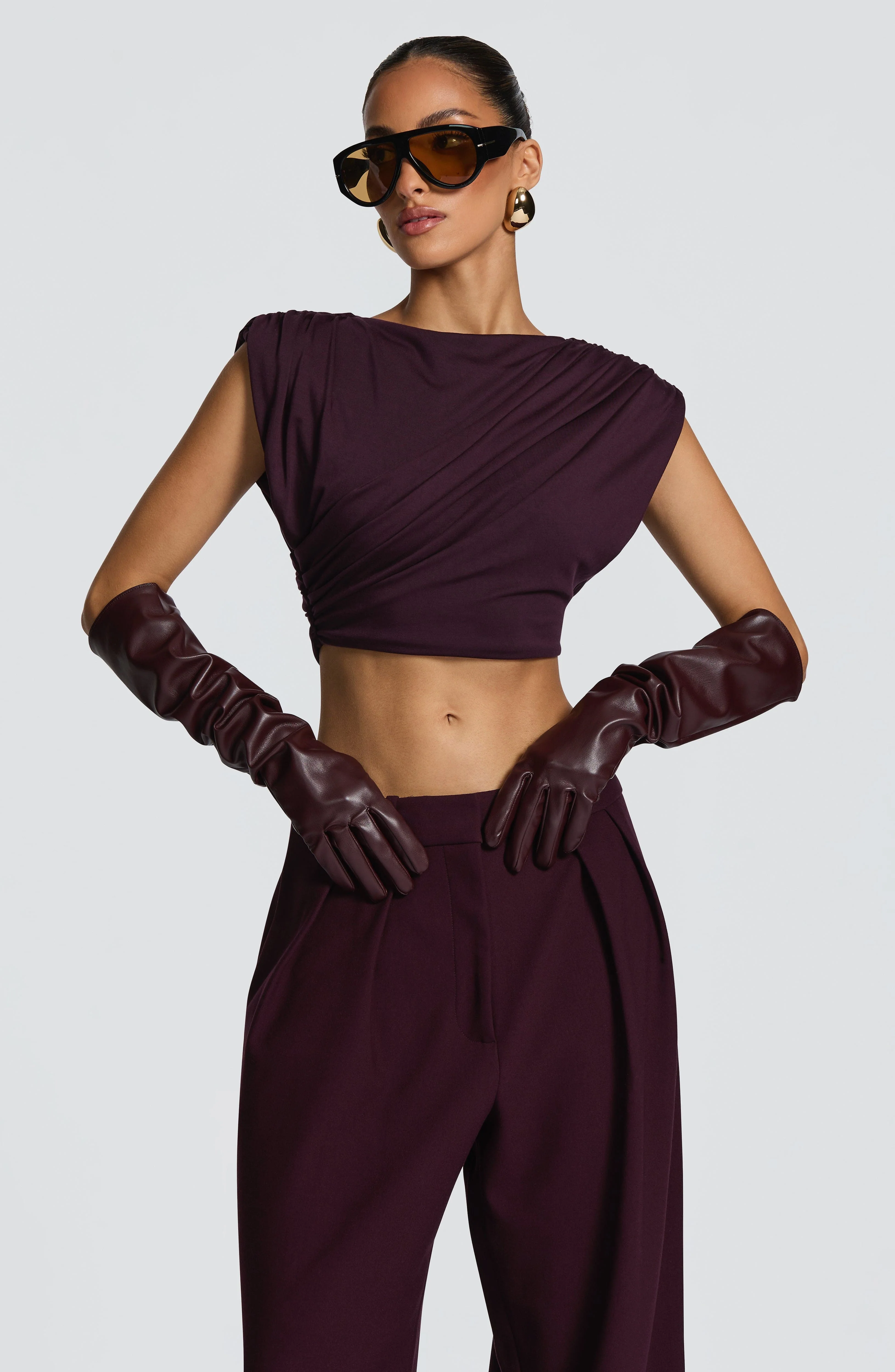 Frankie Gloves - Plum - Image 9