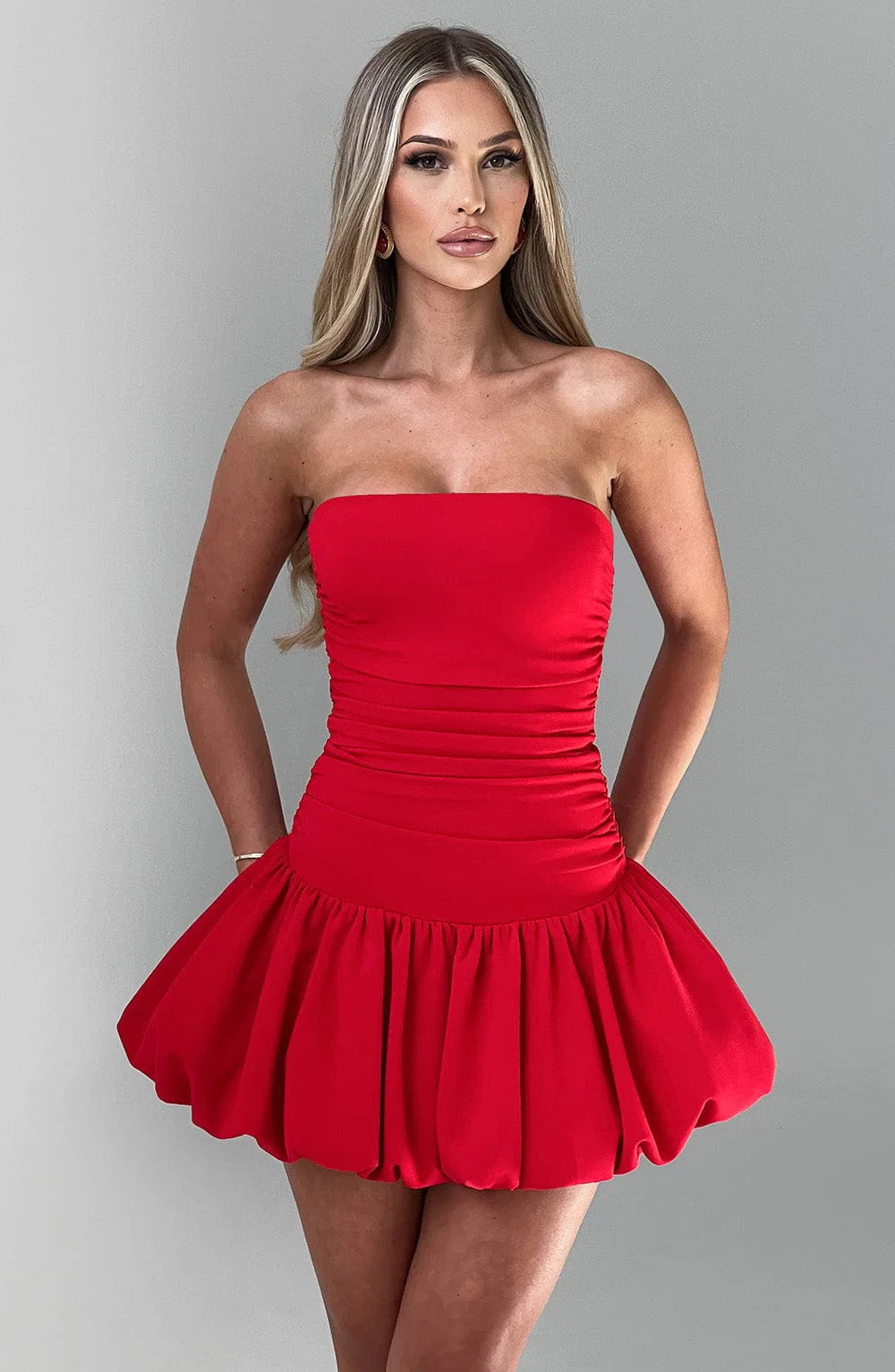 Gemma Mini Dress - Red - Image 9